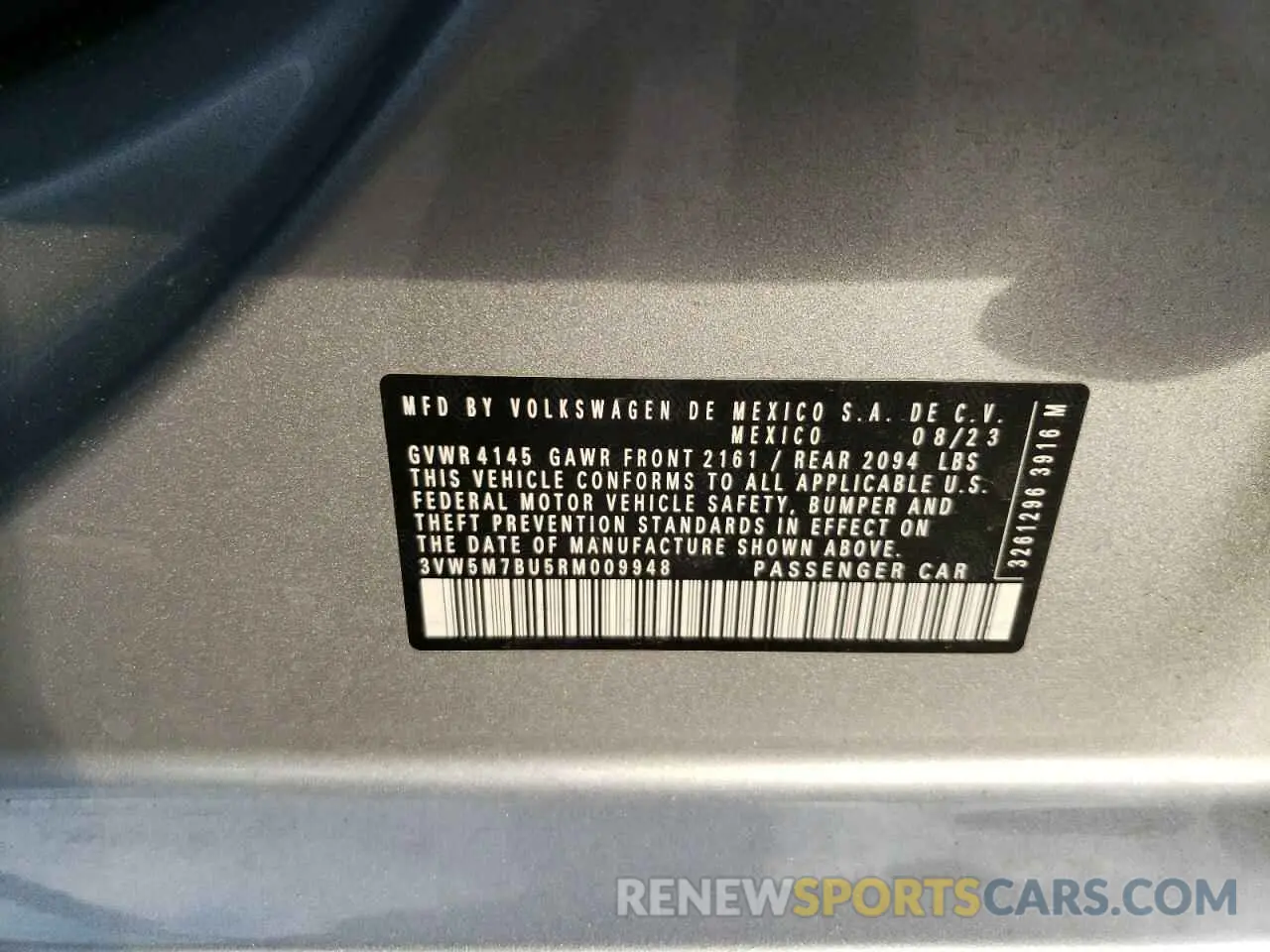 14 fotografías del automóvil dañado 3VW5M7BU5RM009948 VOLKSWAGEN JETTA 2024