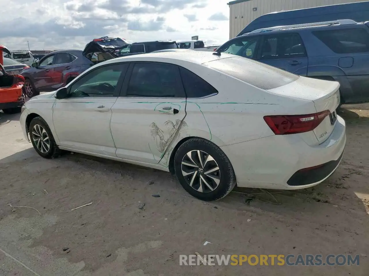 2 fotografías del automóvil dañado 3VW5M7BU8RM101779 VOLKSWAGEN JETTA 2024