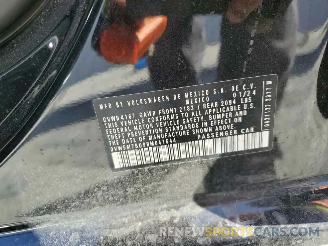 12 fotografías del automóvil dañado 3VW5M7BU9RM041544 VOLKSWAGEN JETTA 2024