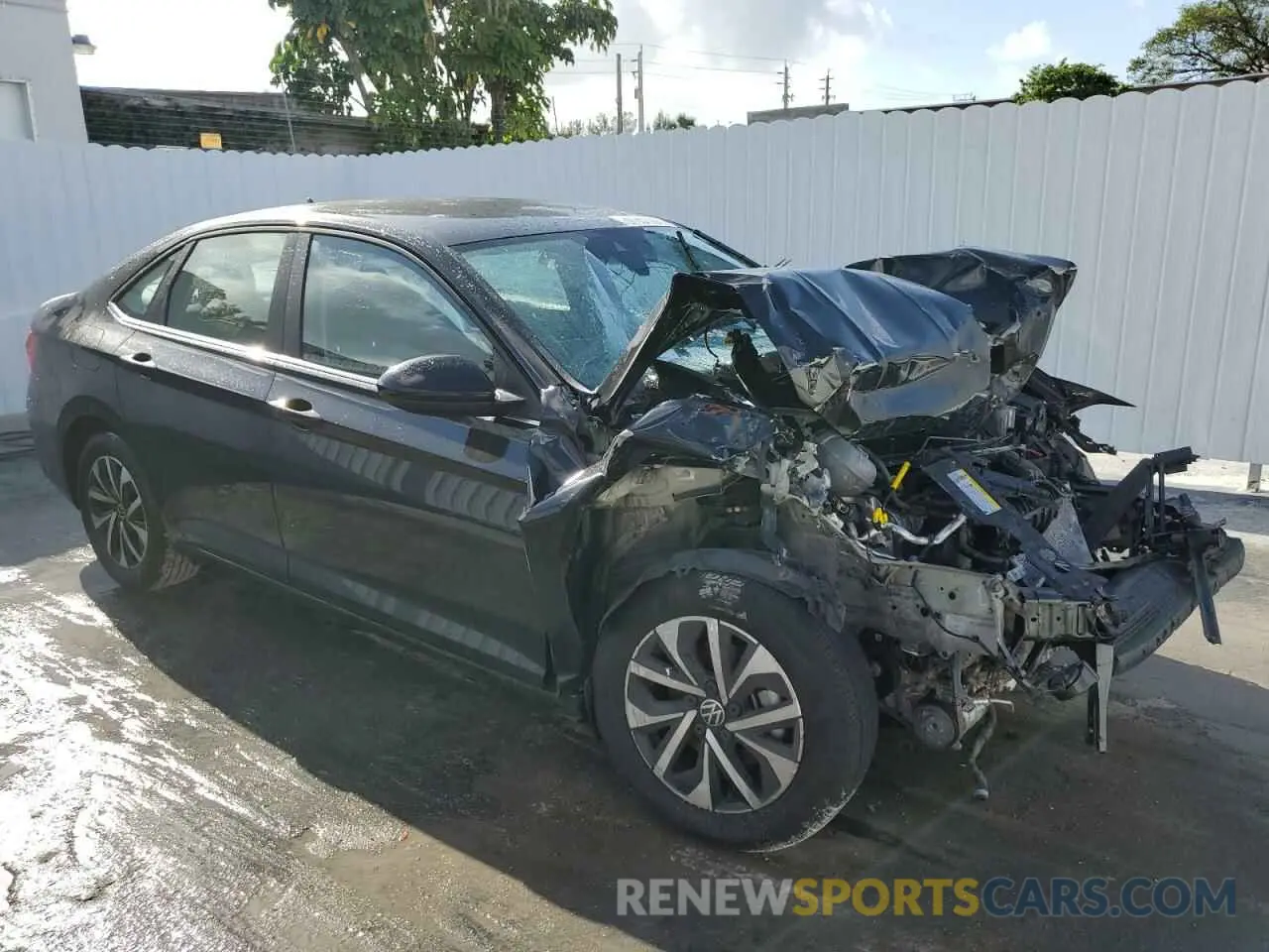 4 fotografías del automóvil dañado 3VW5M7BU9RM041544 VOLKSWAGEN JETTA 2024