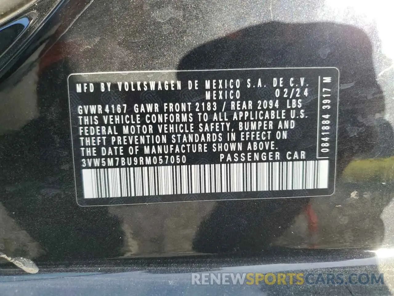 12 fotografías del automóvil dañado 3VW5M7BU9RM057050 VOLKSWAGEN JETTA 2024