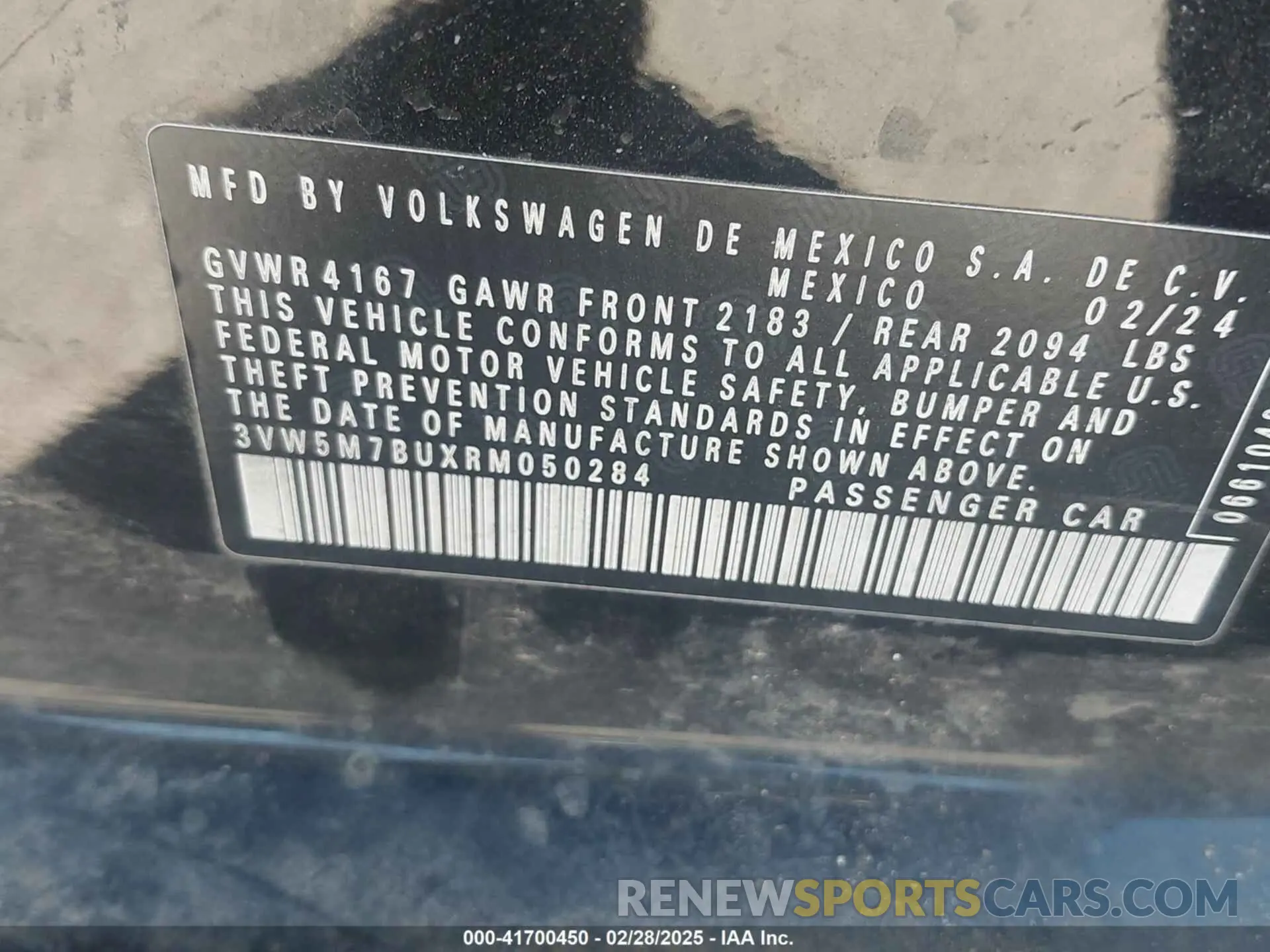 9 fotografías del automóvil dañado 3VW5M7BUXRM050284 VOLKSWAGEN JETTA 2024