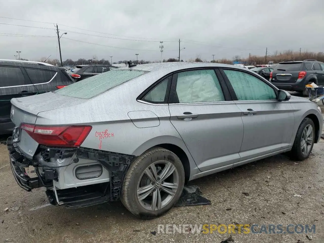 3 fotografías del automóvil dañado 3VW7M7BU2RM096796 VOLKSWAGEN JETTA 2024