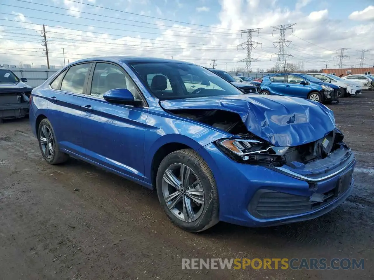 4 fotografías del automóvil dañado 3VW7M7BU5RM007545 VOLKSWAGEN JETTA 2024