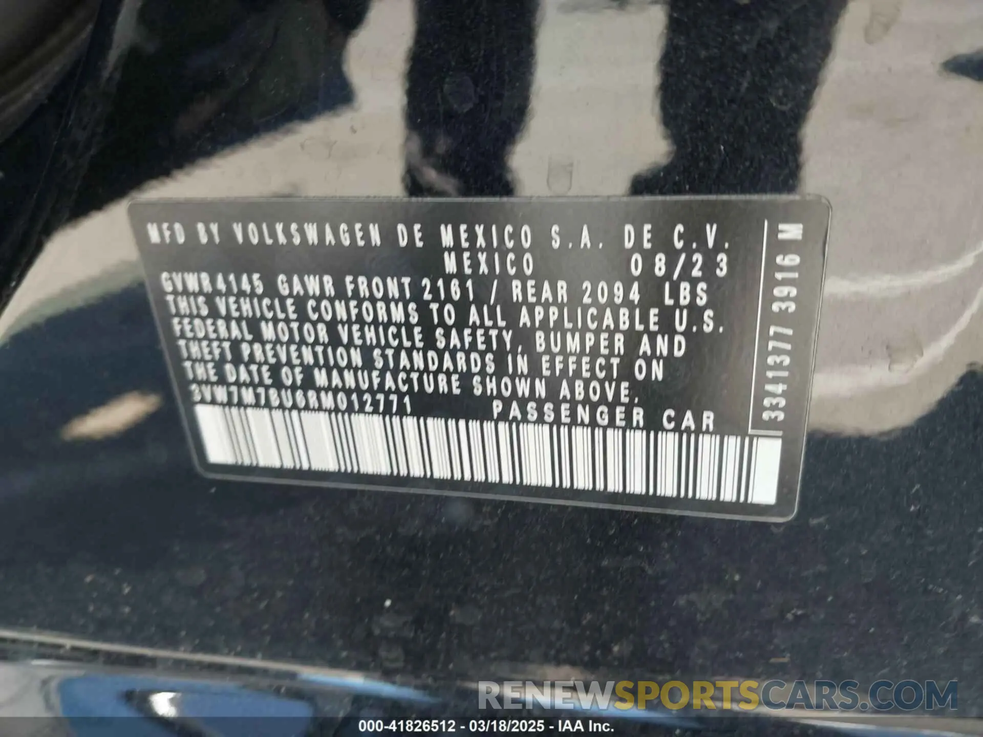 9 fotografías del automóvil dañado 3VW7M7BU6RM012771 VOLKSWAGEN JETTA 2024