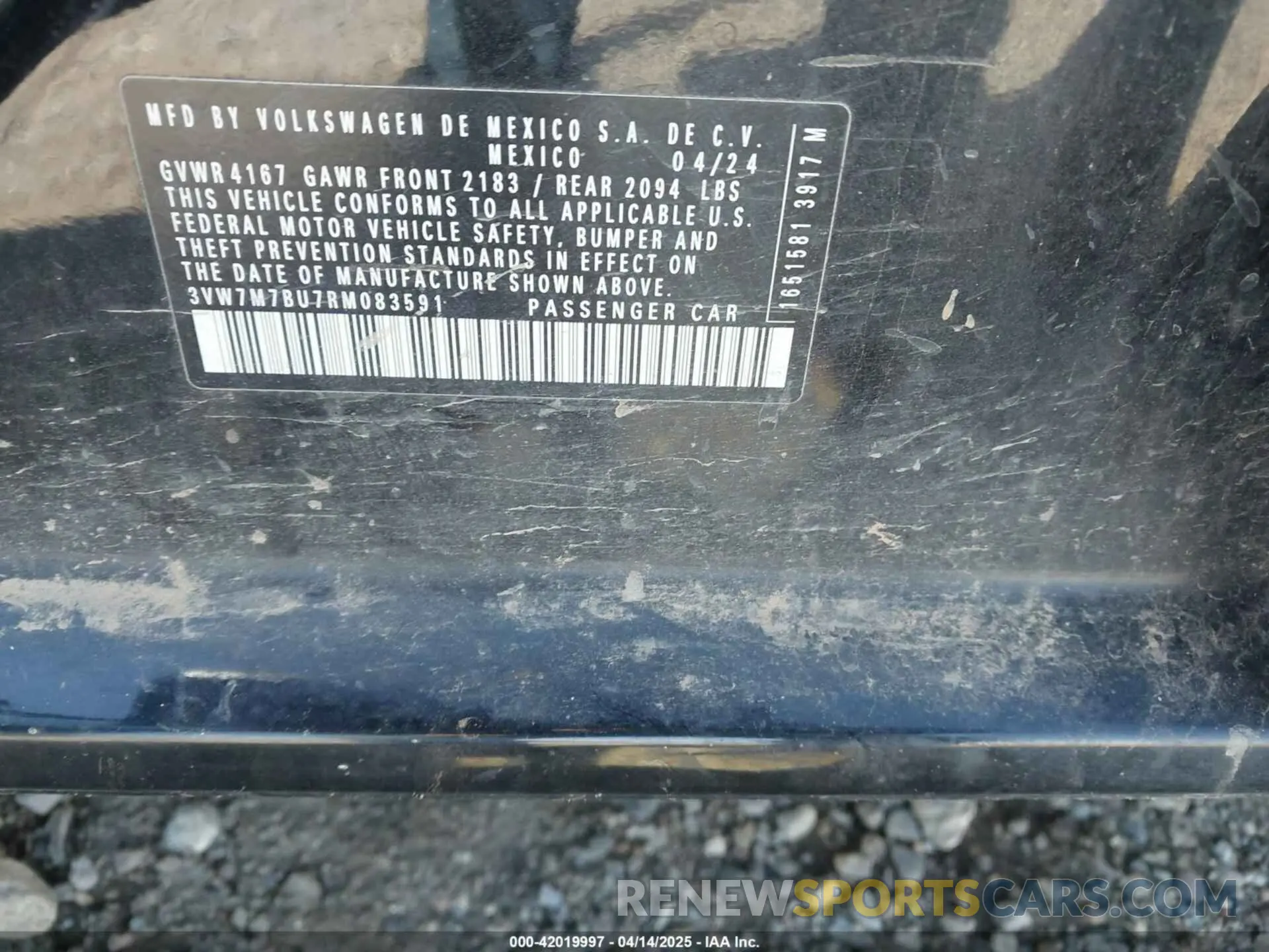 9 fotografías del automóvil dañado 3VW7M7BU7RM083591 VOLKSWAGEN JETTA 2024