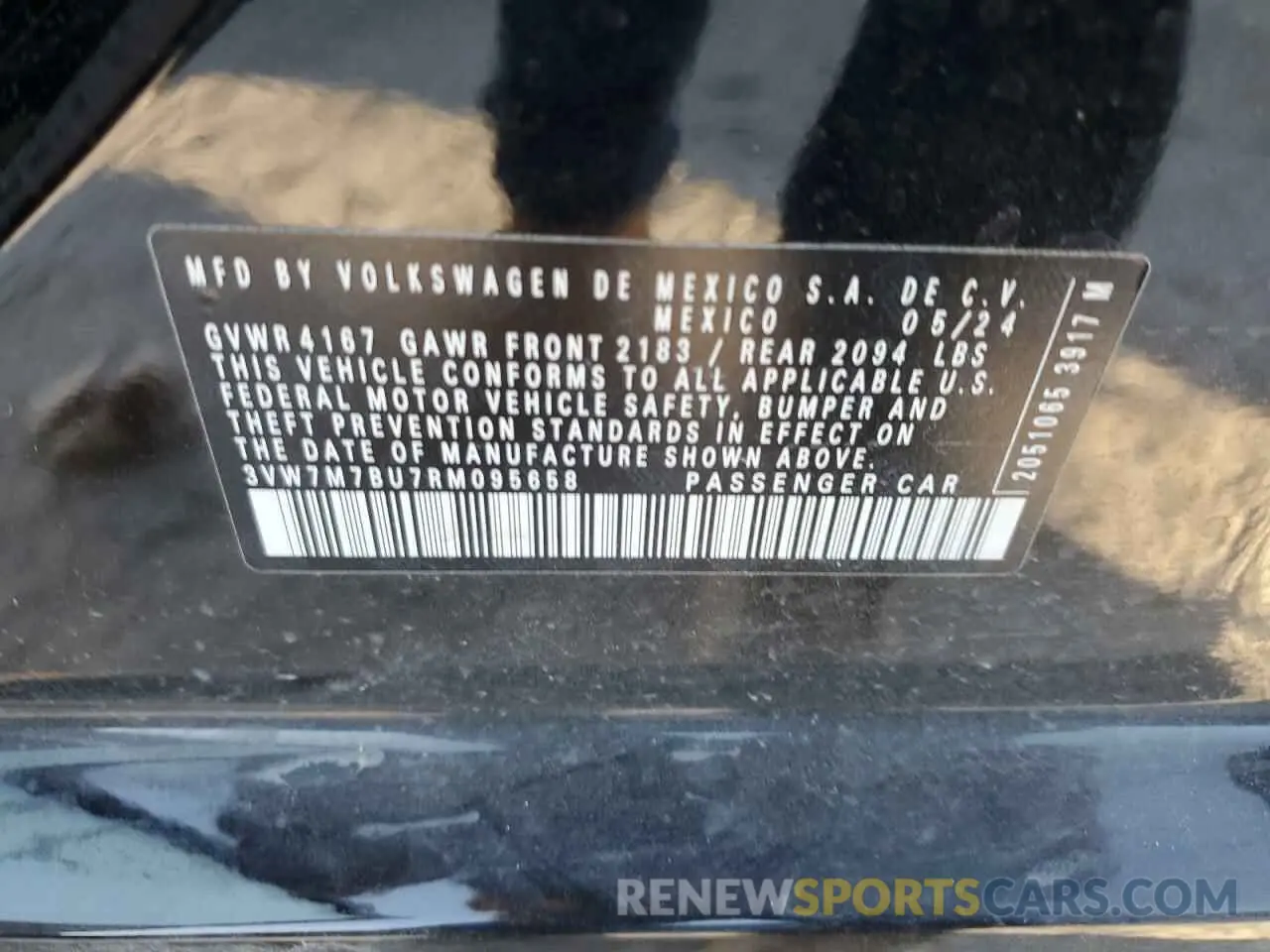 12 fotografías del automóvil dañado 3VW7M7BU7RM095658 VOLKSWAGEN JETTA 2024