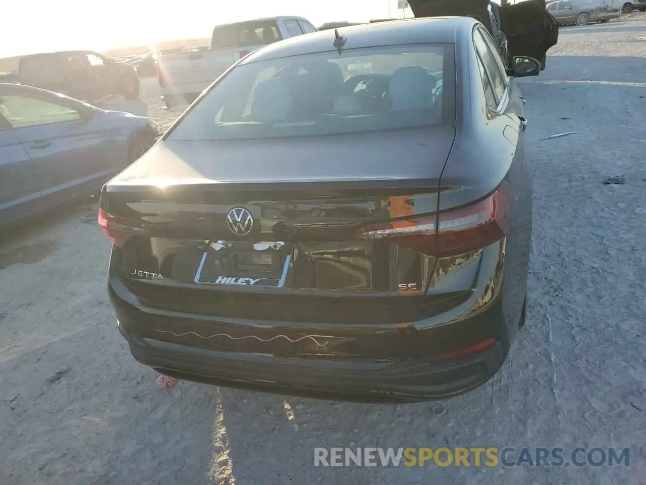 6 fotografías del automóvil dañado 3VW7M7BU7RM095658 VOLKSWAGEN JETTA 2024