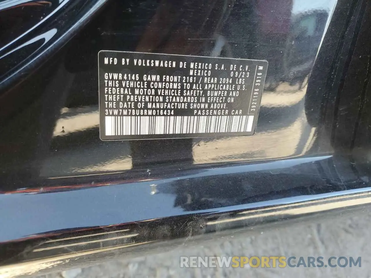 12 fotografías del automóvil dañado 3VW7M7BU8RM016434 VOLKSWAGEN JETTA 2024