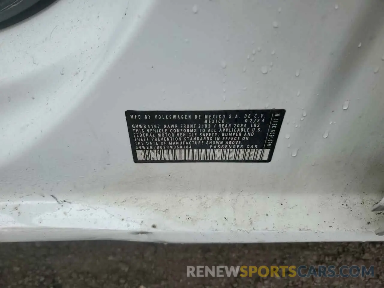 12 fotografías del automóvil dañado 3VWBM7BU2RM050184 VOLKSWAGEN JETTA 2024