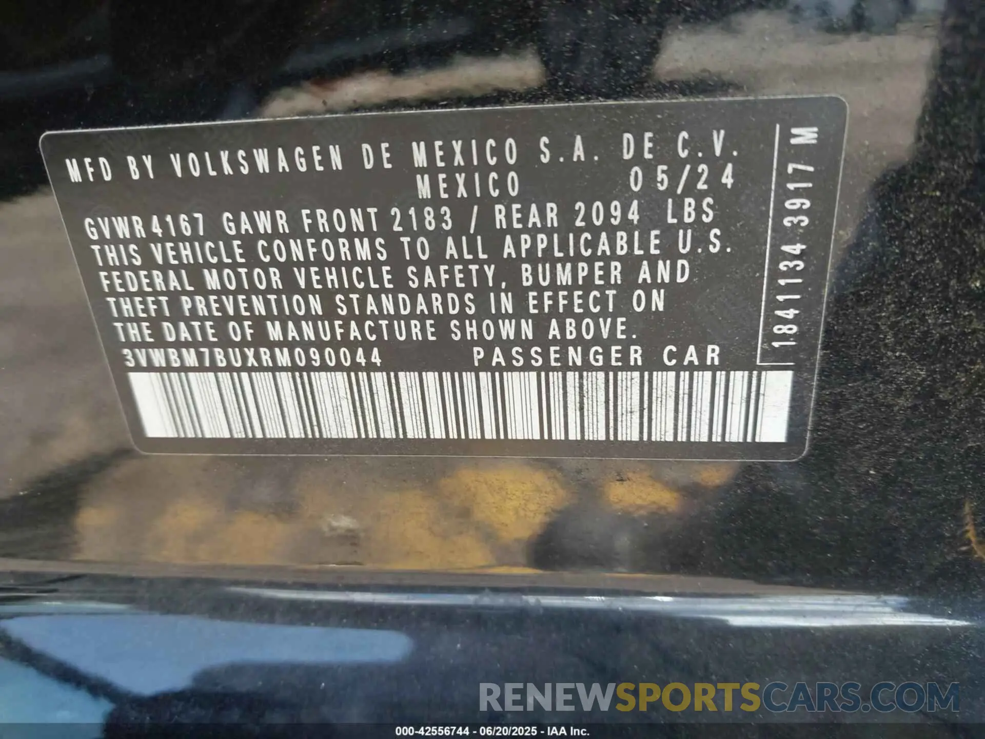 9 fotografías del automóvil dañado 3VWBM7BUXRM090044 VOLKSWAGEN JETTA 2024