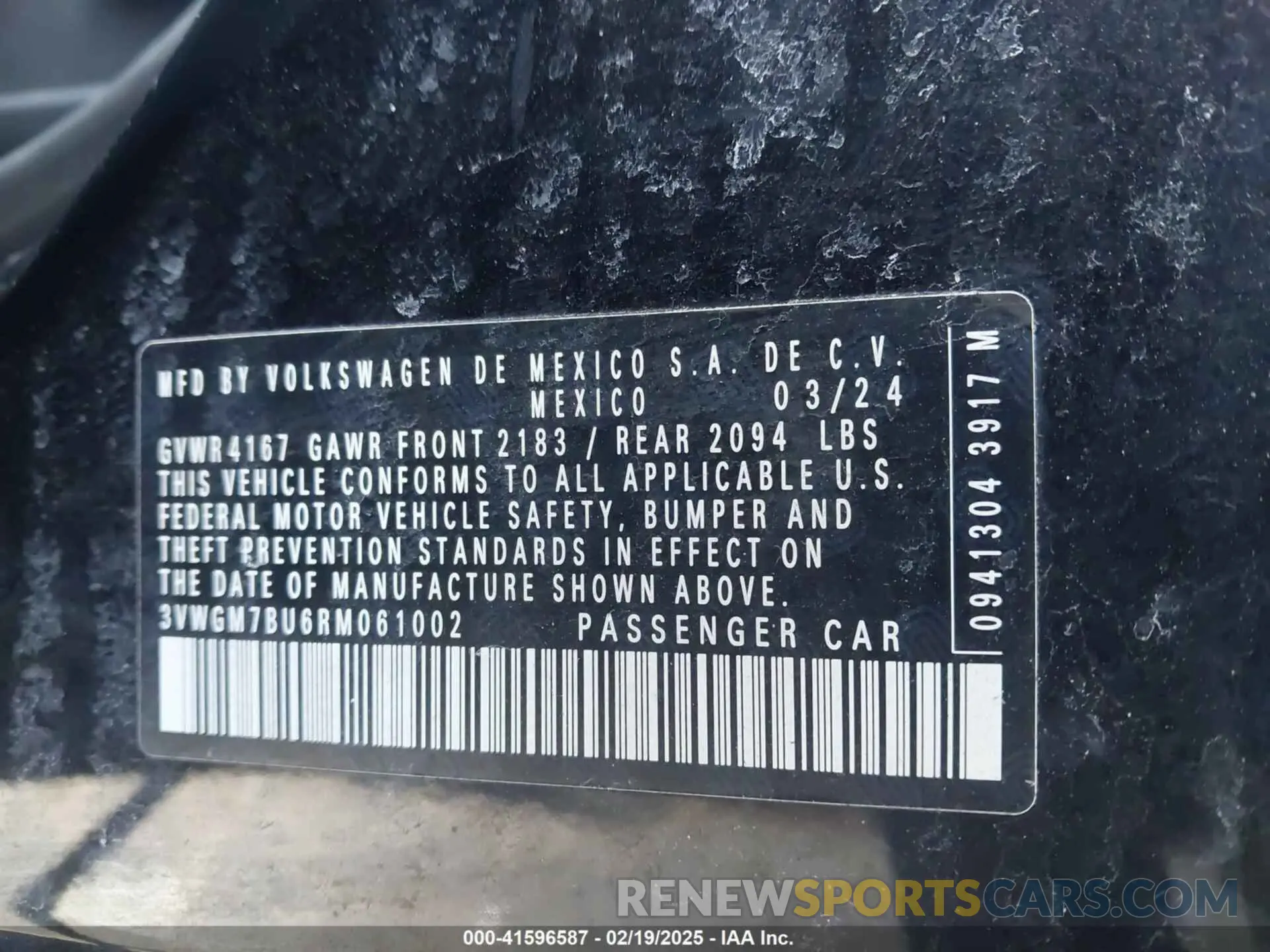 9 fotografías del automóvil dañado 3VWGM7BU6RM061002 VOLKSWAGEN JETTA 2024