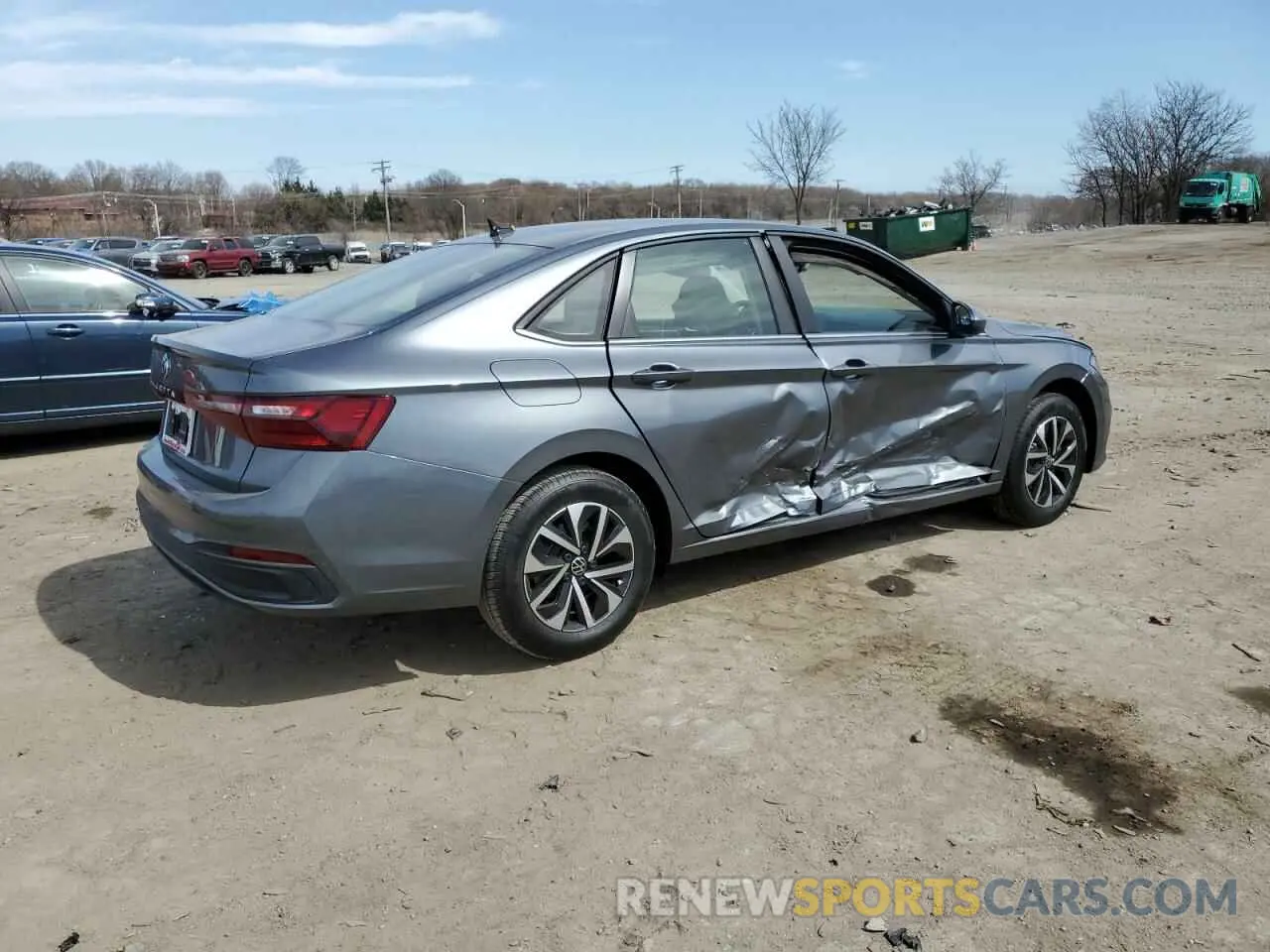 3 fotografías del automóvil dañado 3VW5X7BU7SM046156 VOLKSWAGEN JETTA 2025
