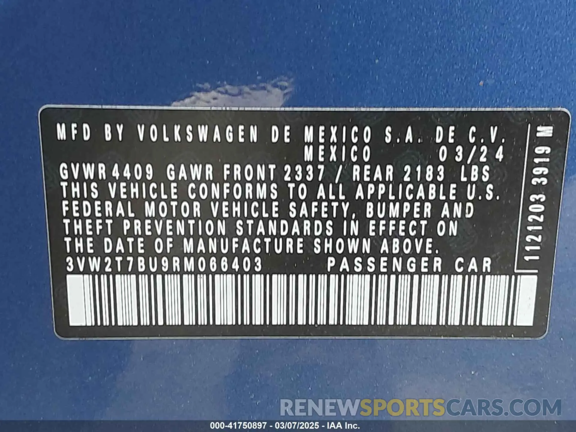 9 fotografías del automóvil dañado 3VW2T7BU9RM066403 VOLKSWAGEN JETTA GLI 2024
