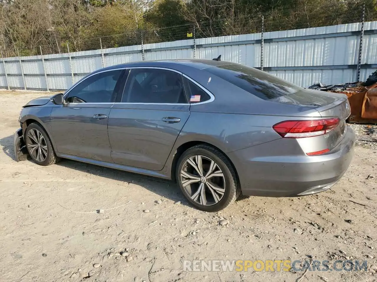 2 fotografías del automóvil dañado 1VWCA7A39LC015267 VOLKSWAGEN PASSAT 2020