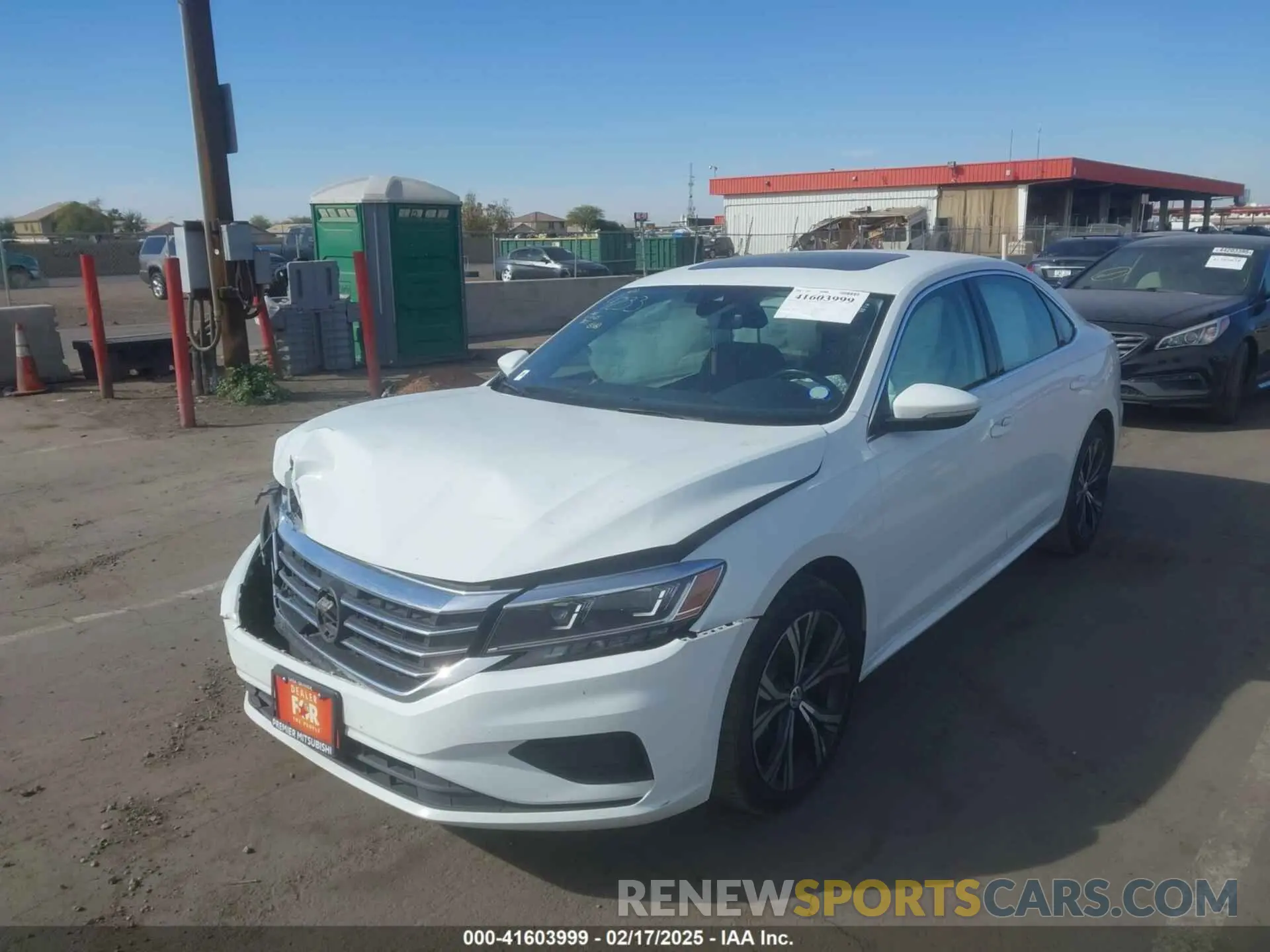 2 fotografías del automóvil dañado 1VWSA7A32MC001319 VOLKSWAGEN PASSAT 2021