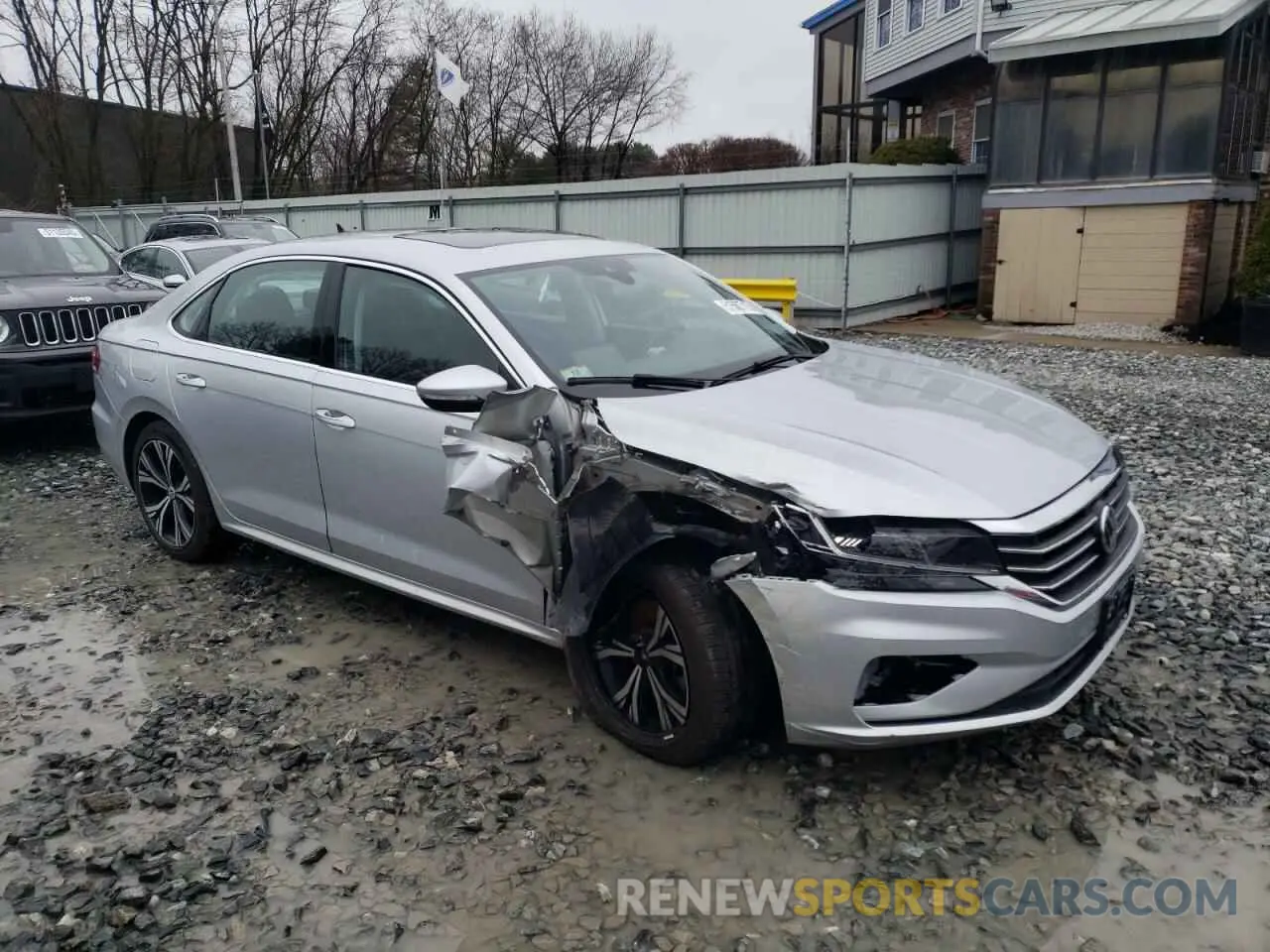 4 fotografías del automóvil dañado 1VWSA7A36MC012971 VOLKSWAGEN PASSAT 2021