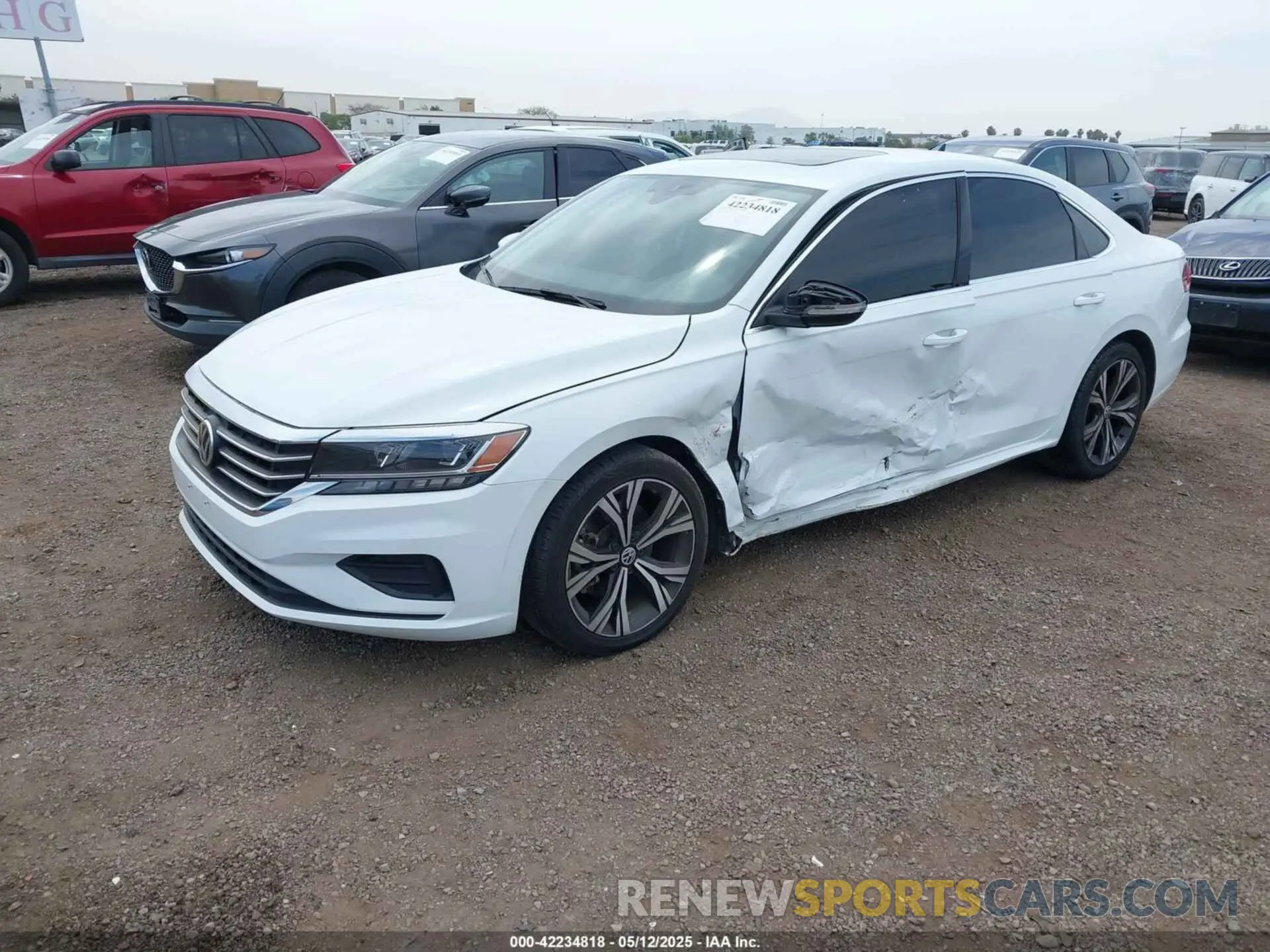 2 fotografías del automóvil dañado 1VWSA7A37NC005397 VOLKSWAGEN PASSAT 2022