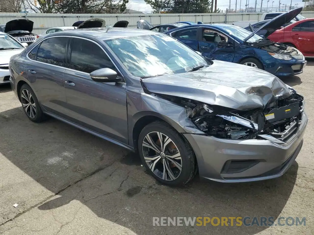 4 fotografías del automóvil dañado 1VWSA7A37NC007960 VOLKSWAGEN PASSAT 2022