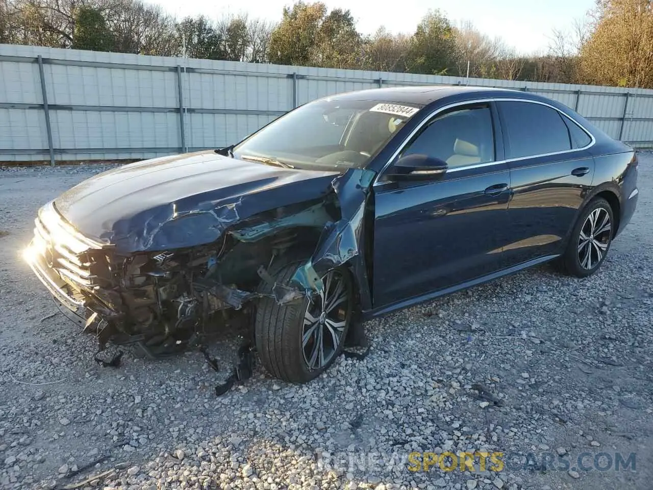 1 fotografías del automóvil dañado 1VWSA7A38NC004551 VOLKSWAGEN PASSAT 2022