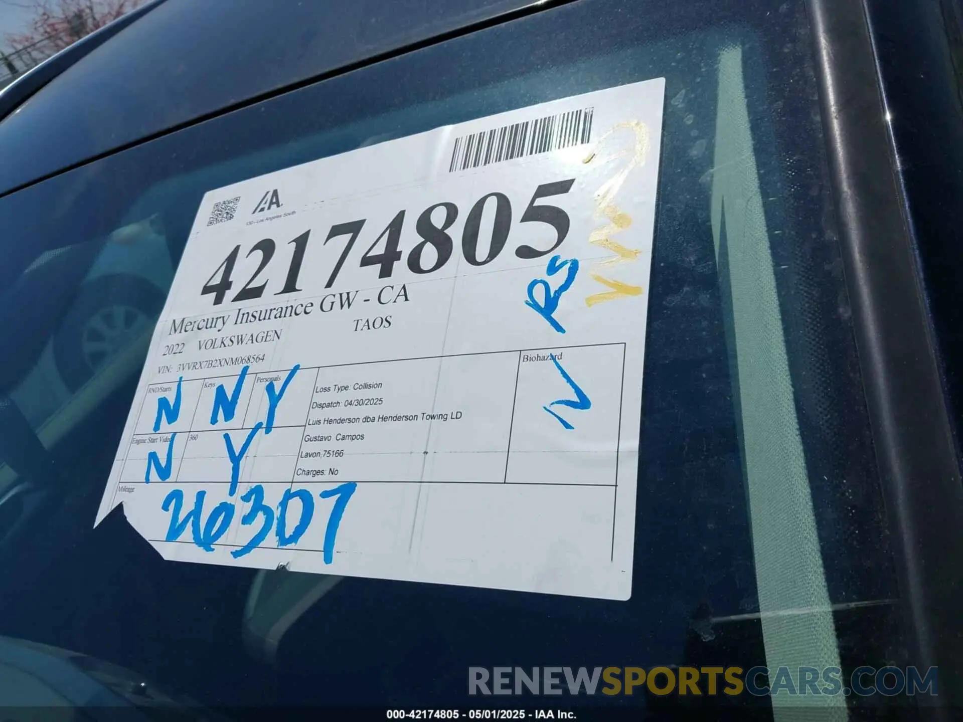 16 fotografías del automóvil dañado 3VVRX7B2XNM068564 VOLKSWAGEN TAOS 2022