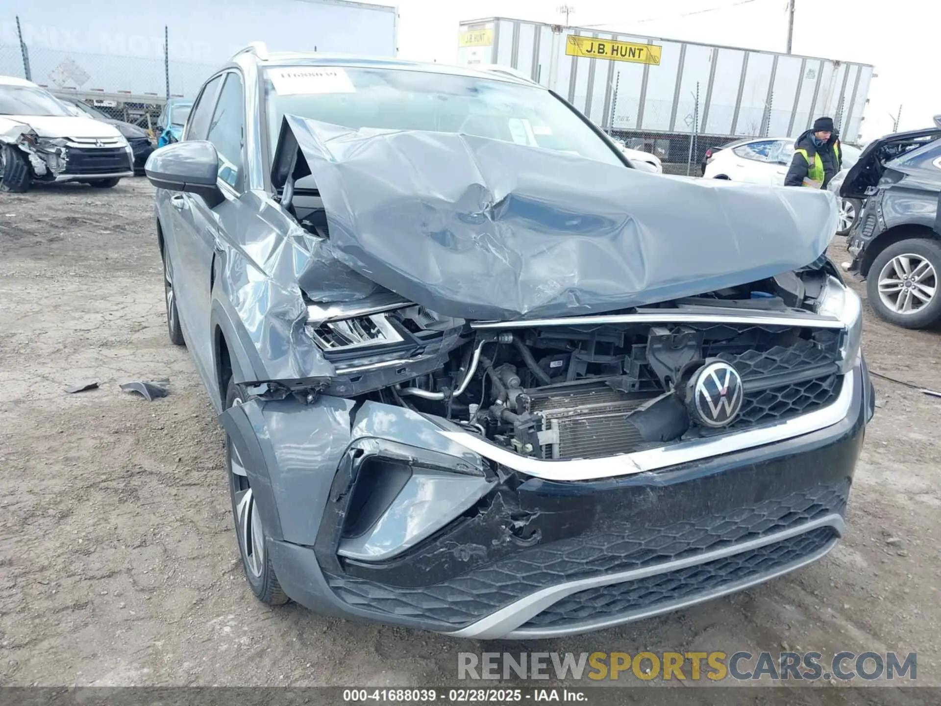 6 fotografías del automóvil dañado 3VVTX7B23NM096969 VOLKSWAGEN TAOS 2022