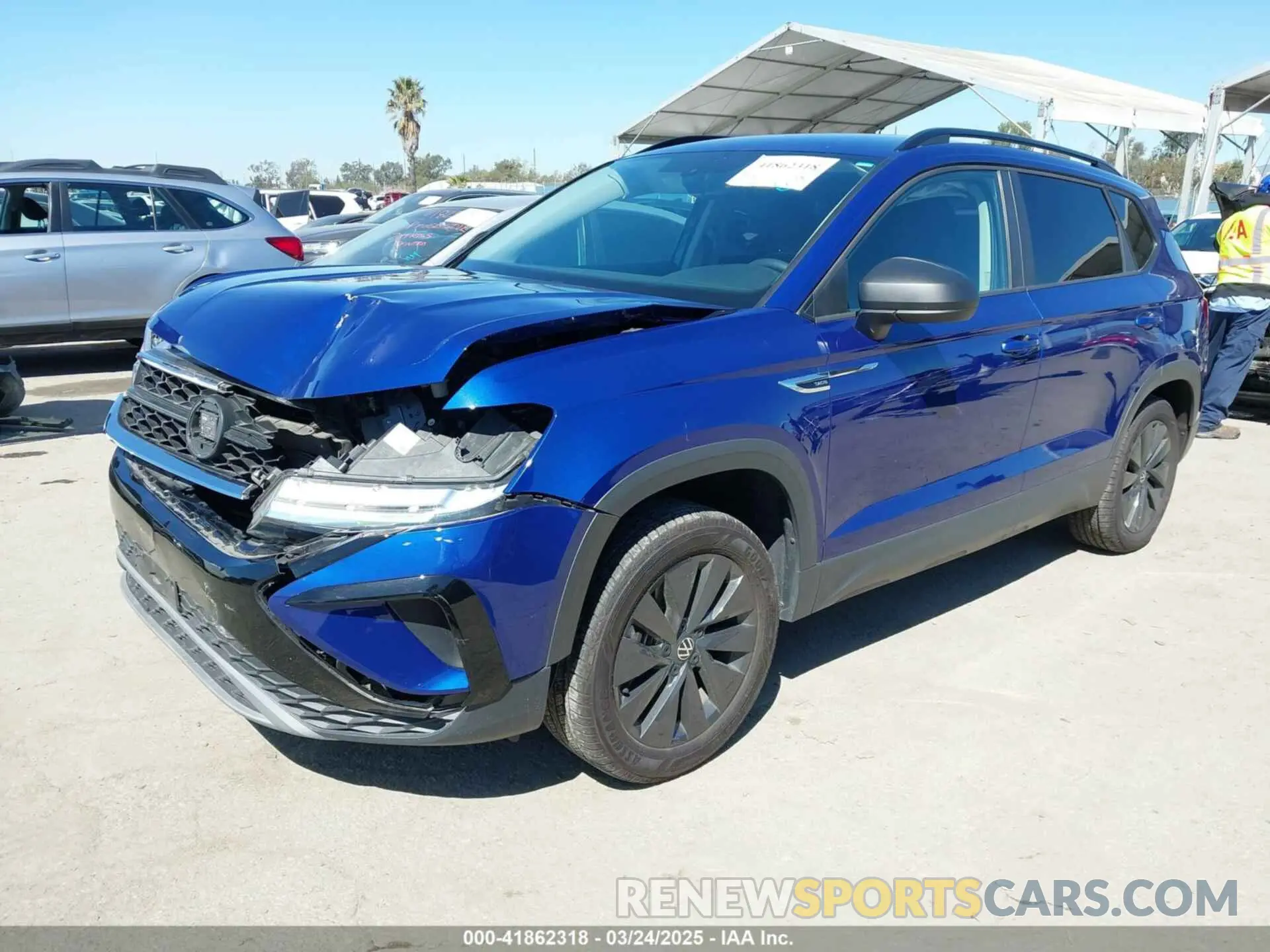 2 fotografías del automóvil dañado 3VVCX7B22PM337388 VOLKSWAGEN TAOS 2023