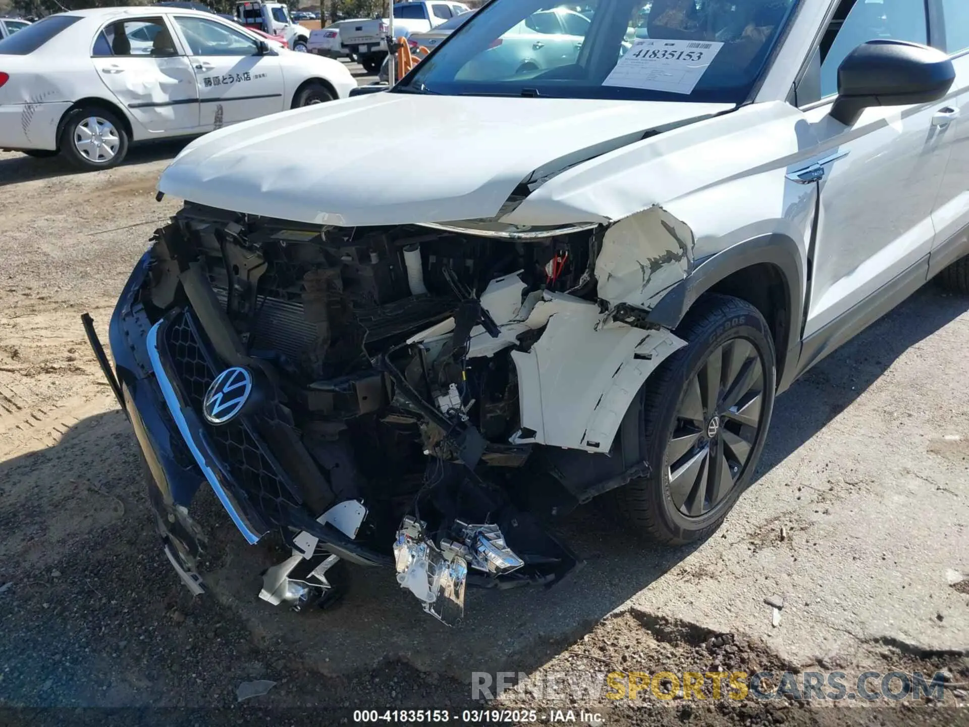 6 fotografías del automóvil dañado 3VVCX7B23PM321393 VOLKSWAGEN TAOS 2023