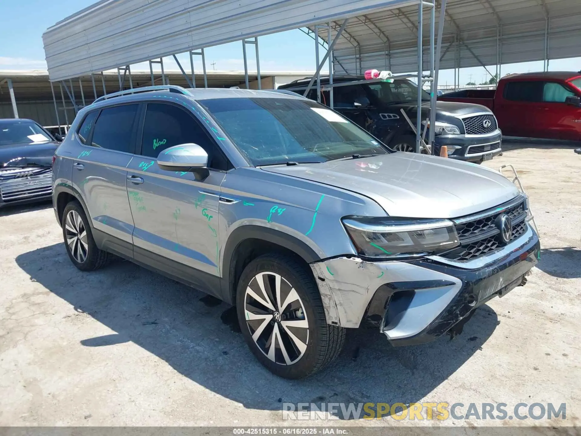 1 fotografías del automóvil dañado 3VVSX7B20RM004282 VOLKSWAGEN TAOS 2024