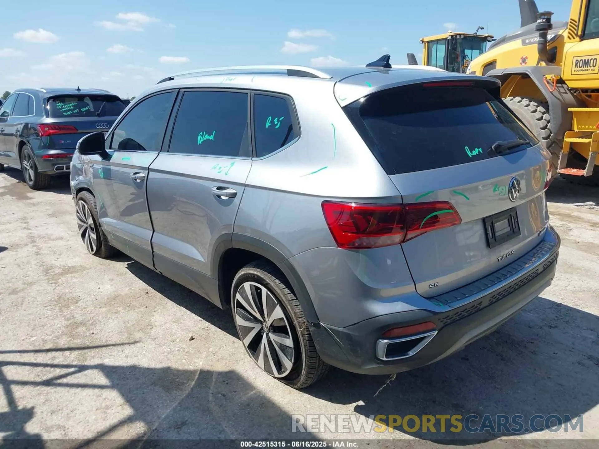 3 fotografías del automóvil dañado 3VVSX7B20RM004282 VOLKSWAGEN TAOS 2024
