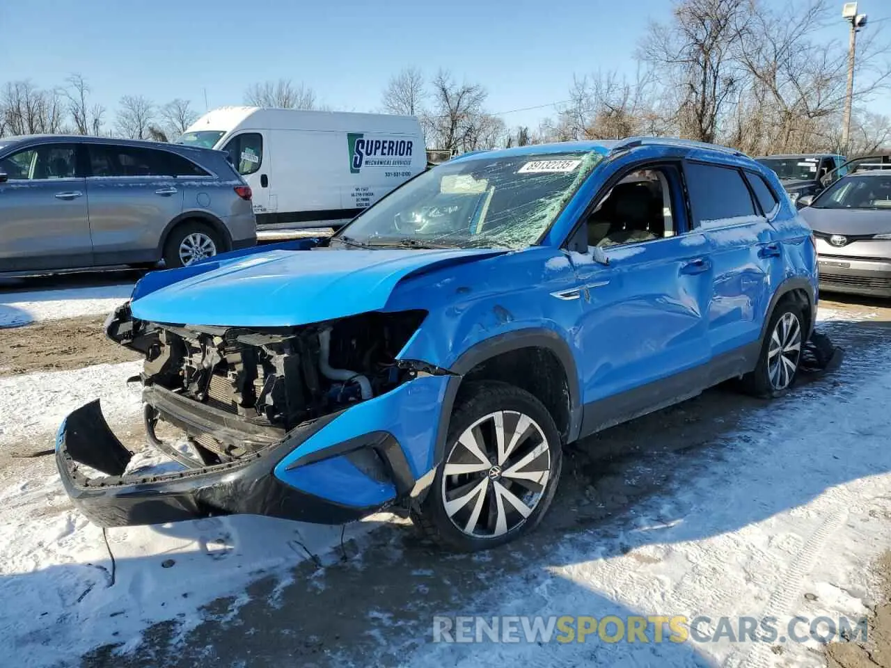 1 fotografías del automóvil dañado 3VVSX7B24NM060476 VOLKSWAGEN TAOS SE 2022
