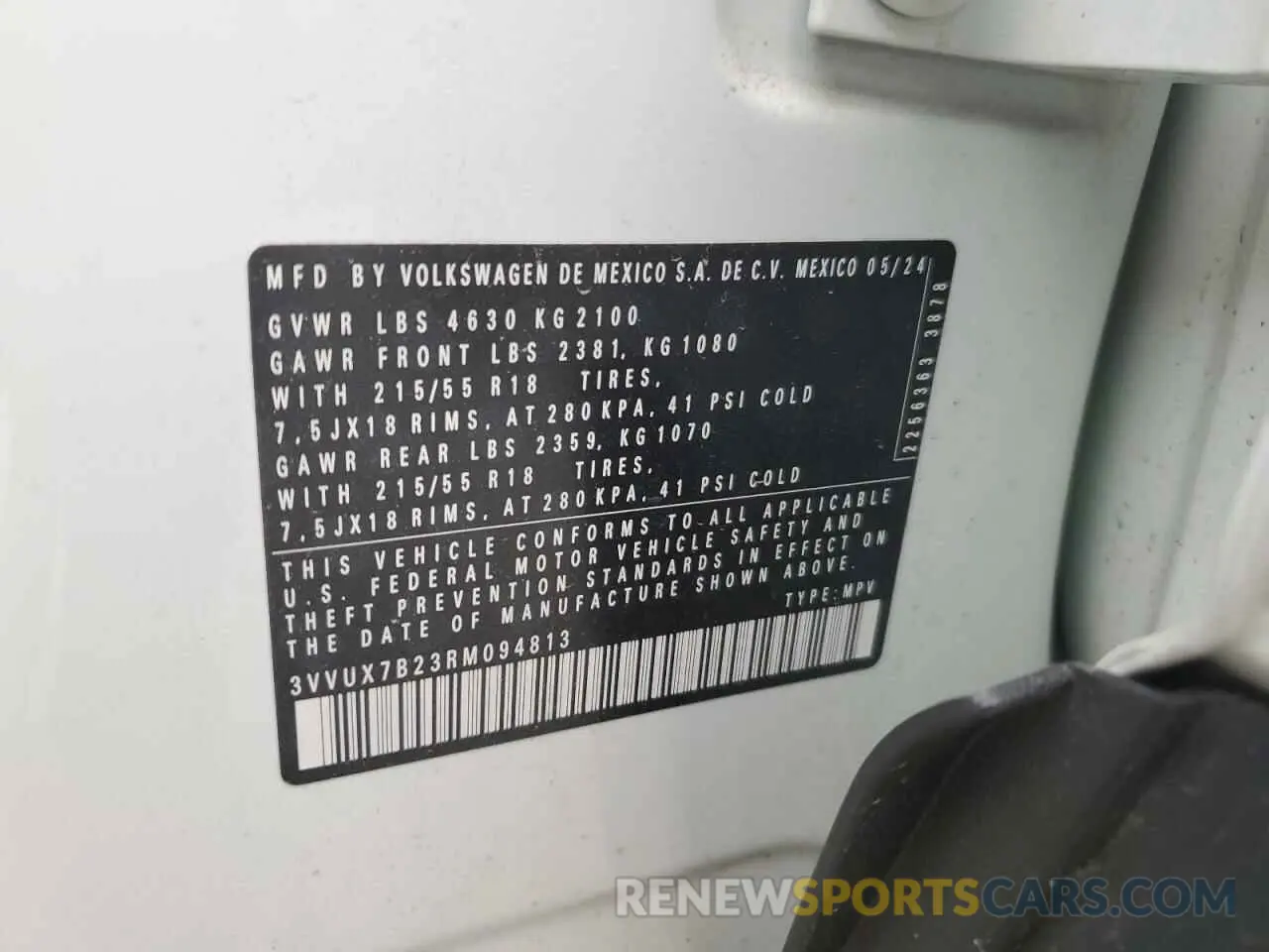 13 fotografías del automóvil dañado 3VVUX7B23RM094813 VOLKSWAGEN TAOS SE 2024
