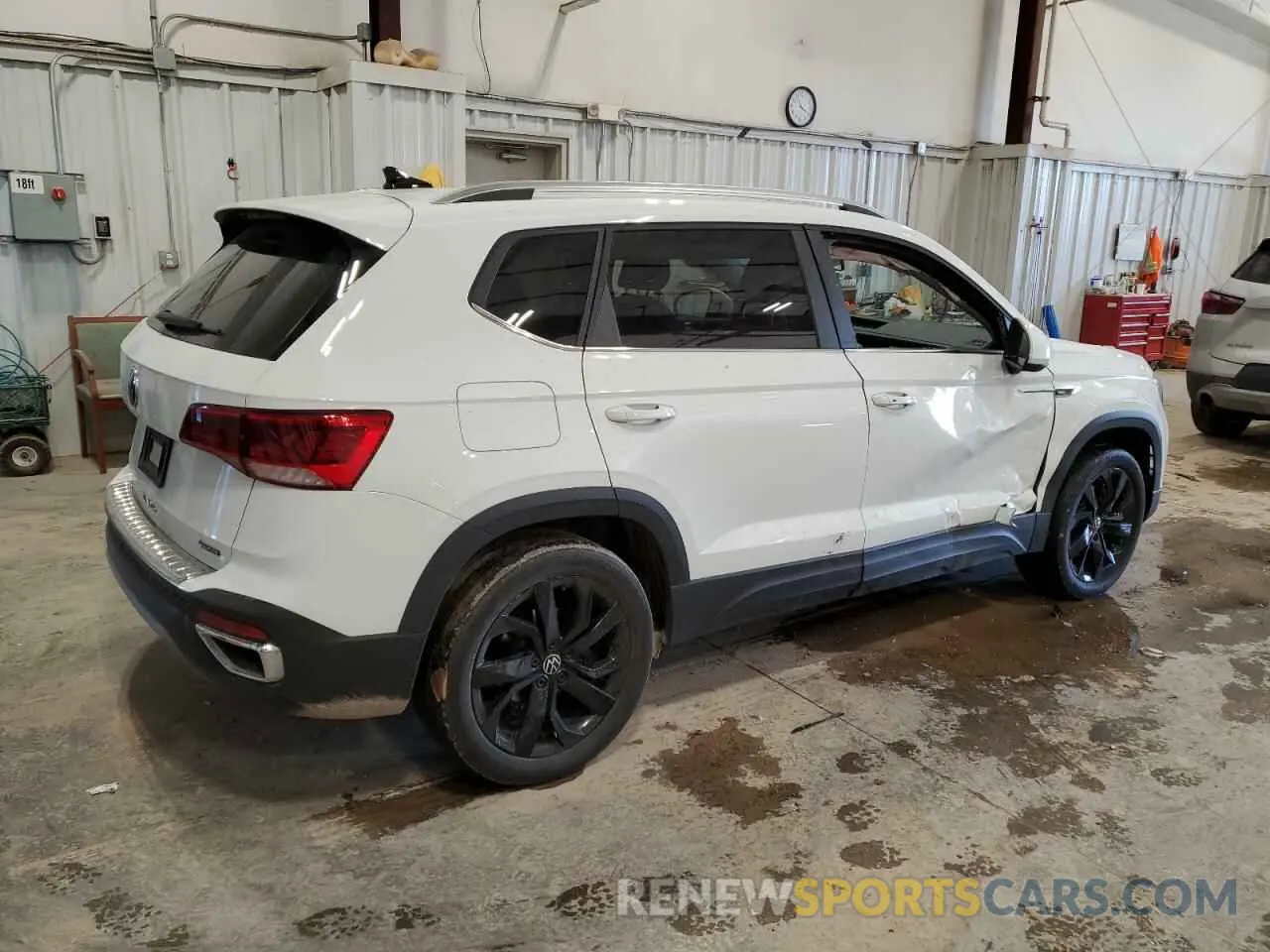 3 fotografías del automóvil dañado 3VVLX7B2XNM080185 VOLKSWAGEN TAOS SE IQ 2022