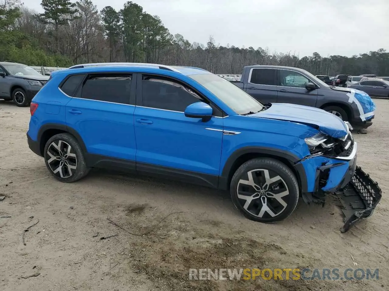 4 fotografías del automóvil dañado 3VV2X7B27NM017413 VOLKSWAGEN TAOS SEL 2022