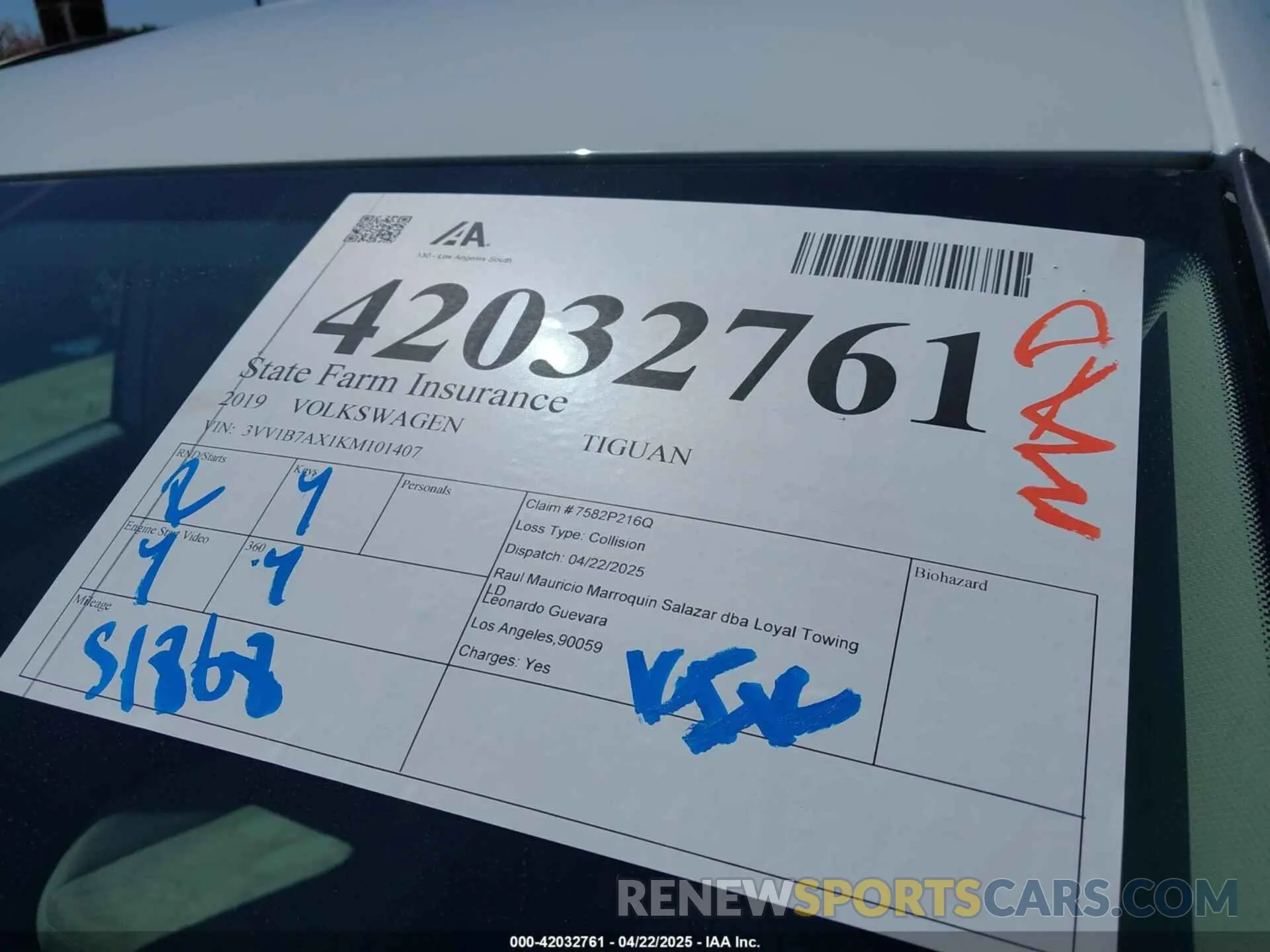 17 fotografías del automóvil dañado 3VV1B7AX1KM101407 VOLKSWAGEN TIGUAN 2019
