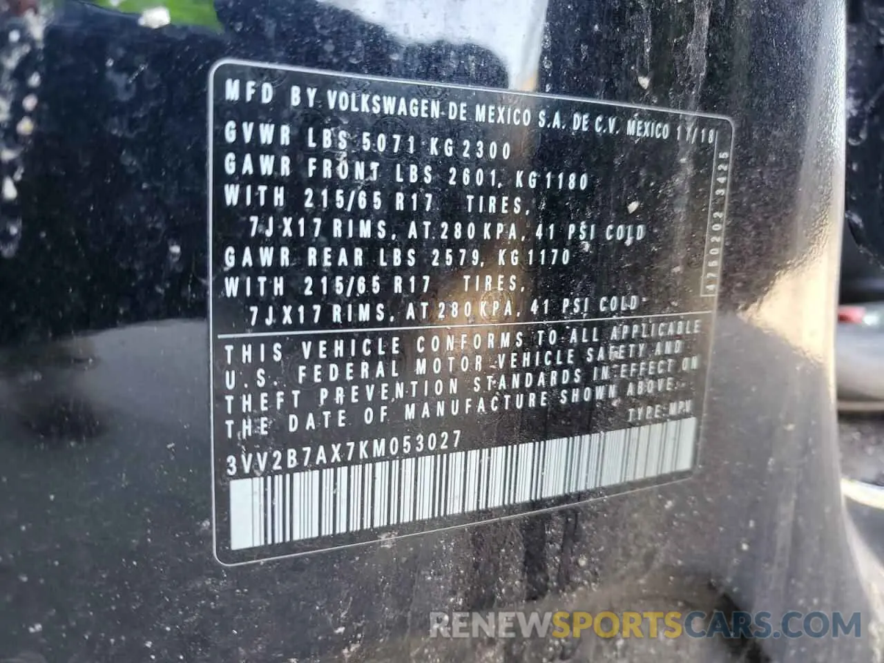 15 fotografías del automóvil dañado 3VV2B7AX7KM053027 VOLKSWAGEN TIGUAN 2019
