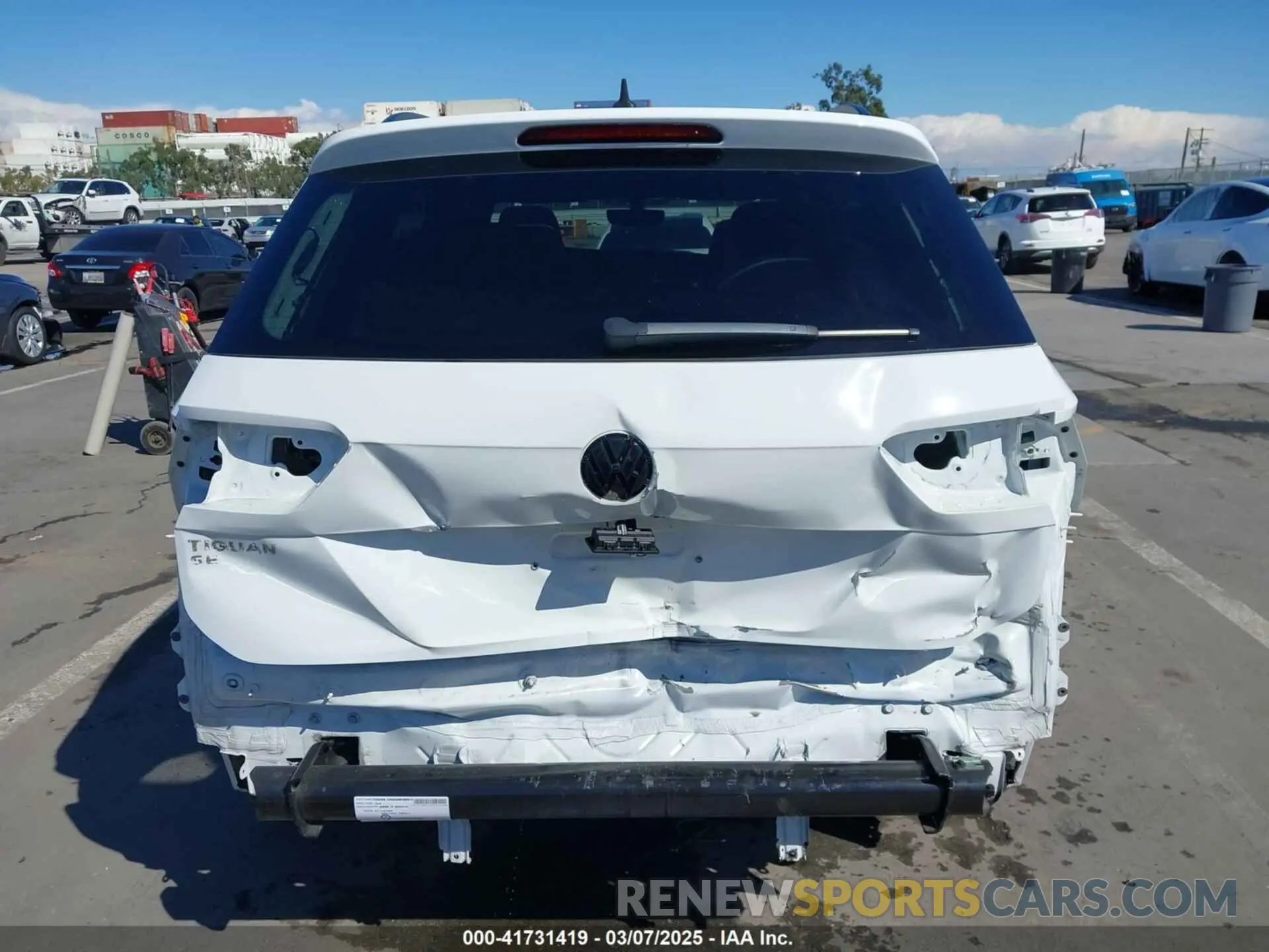 6 fotografías del automóvil dañado 3VV3B7AX8LM063202 VOLKSWAGEN TIGUAN 2020
