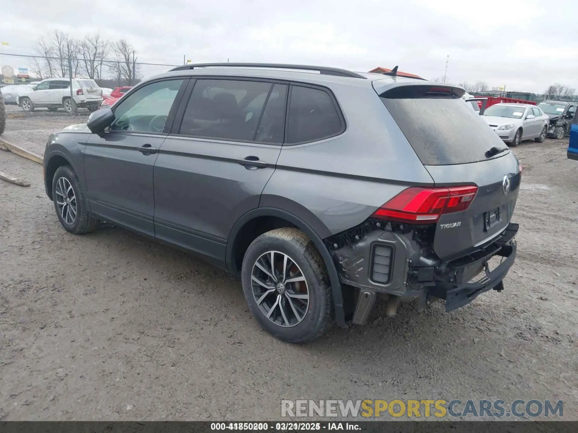 3 fotografías del automóvil dañado 3VV0B7AX3MM038342 VOLKSWAGEN TIGUAN 2021