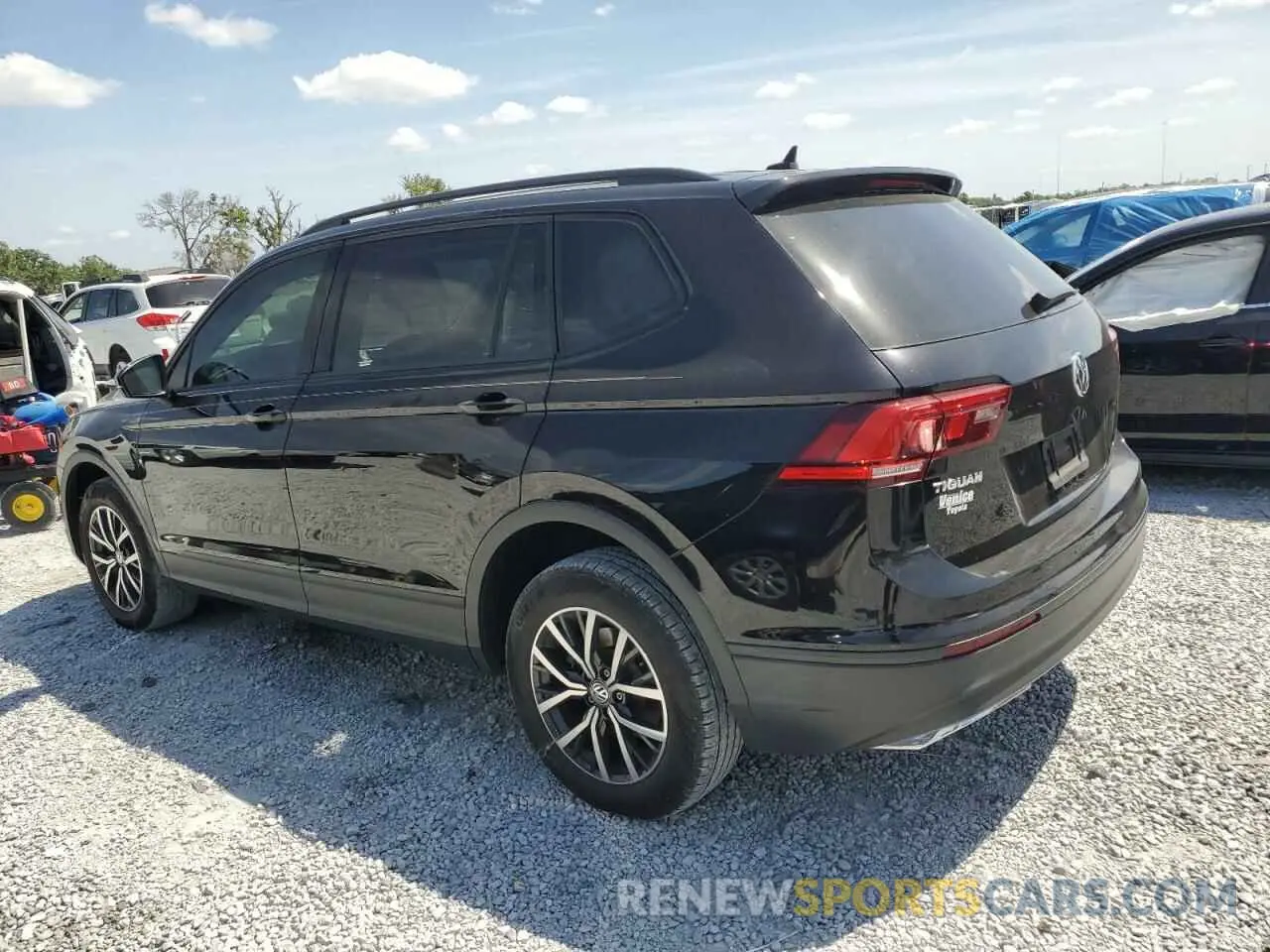 2 fotografías del automóvil dañado 3VV1B7AX1MM066726 VOLKSWAGEN TIGUAN 2021