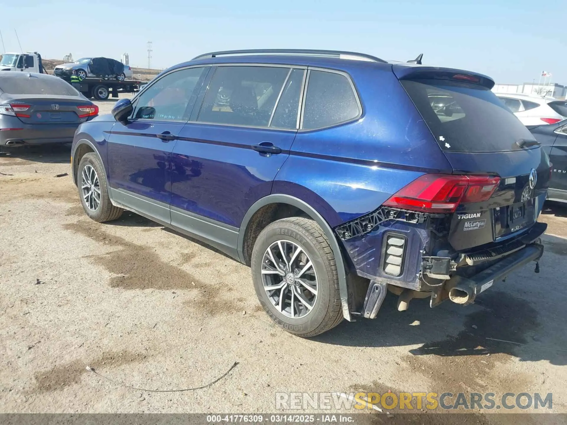 3 fotografías del automóvil dañado 3VV1B7AXXMM012292 VOLKSWAGEN TIGUAN 2021
