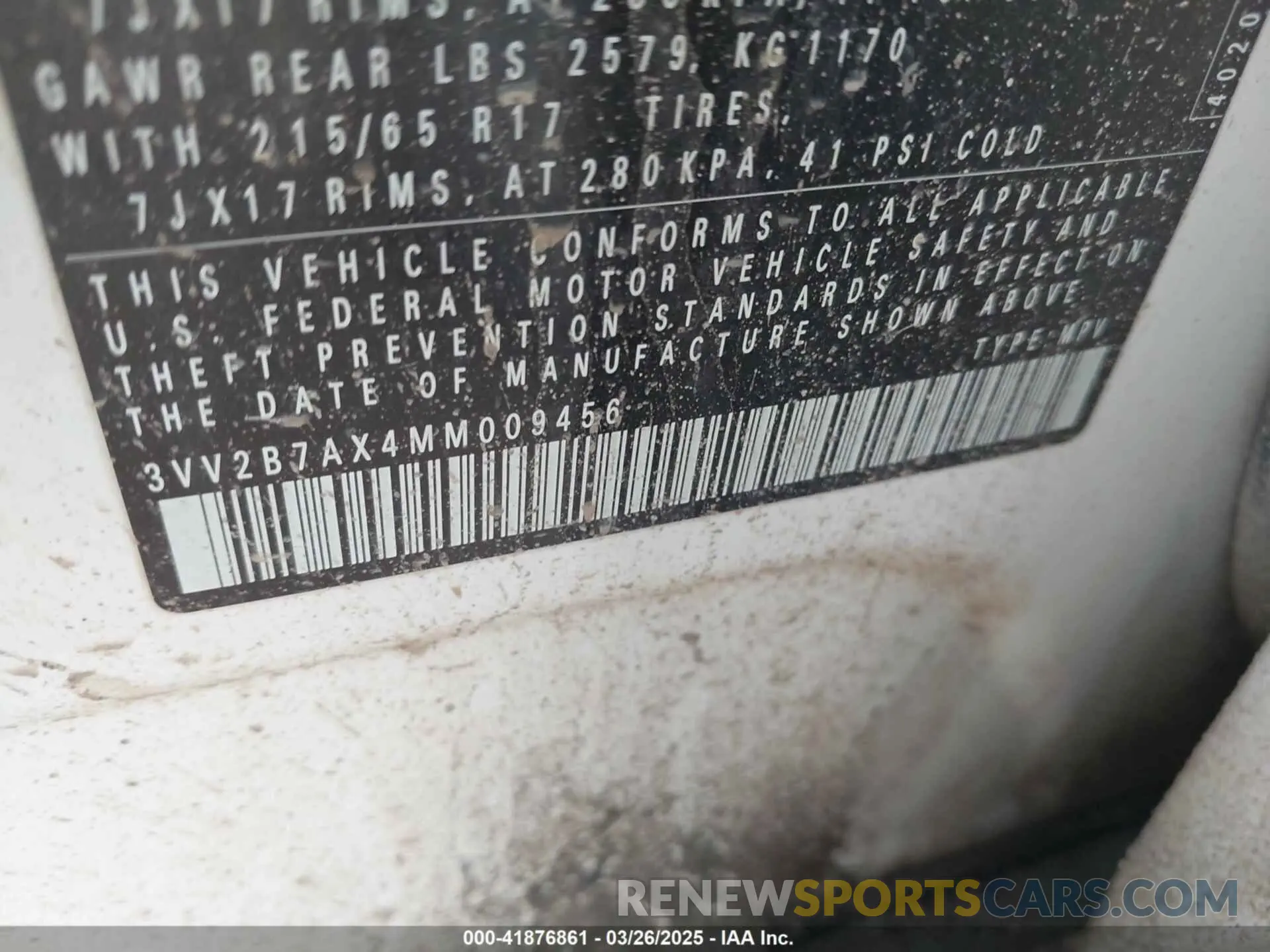 9 fotografías del automóvil dañado 3VV2B7AX4MM009456 VOLKSWAGEN TIGUAN 2021