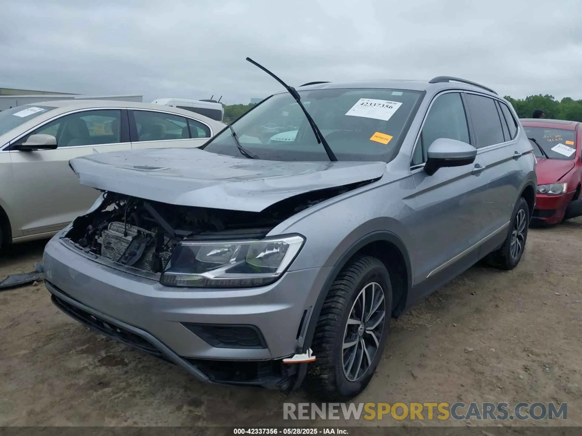 2 fotografías del automóvil dañado 3VV2B7AX7MM005224 VOLKSWAGEN TIGUAN 2021