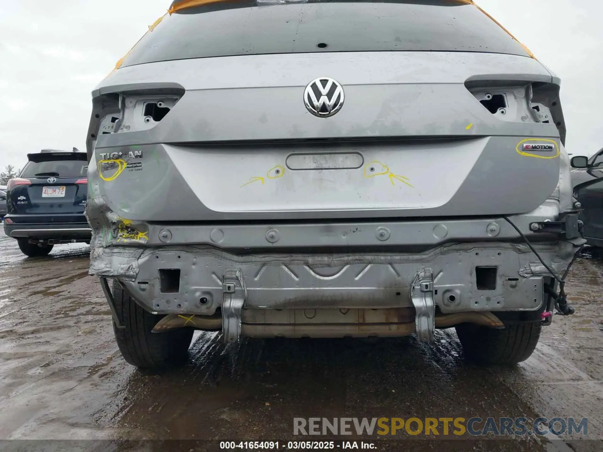 6 fotografías del automóvil dañado 3VV2B7AXXMM101512 VOLKSWAGEN TIGUAN 2021