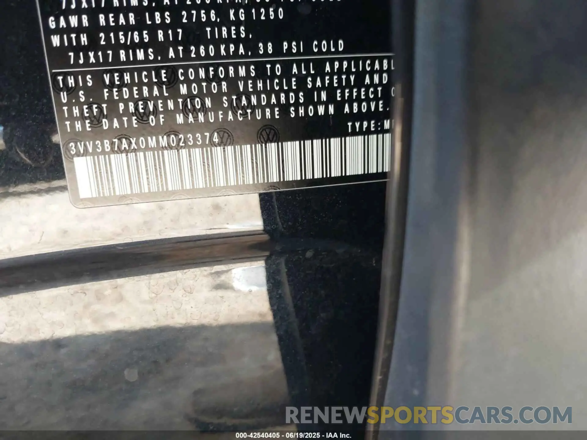 9 fotografías del automóvil dañado 3VV3B7AX0MM023374 VOLKSWAGEN TIGUAN 2021
