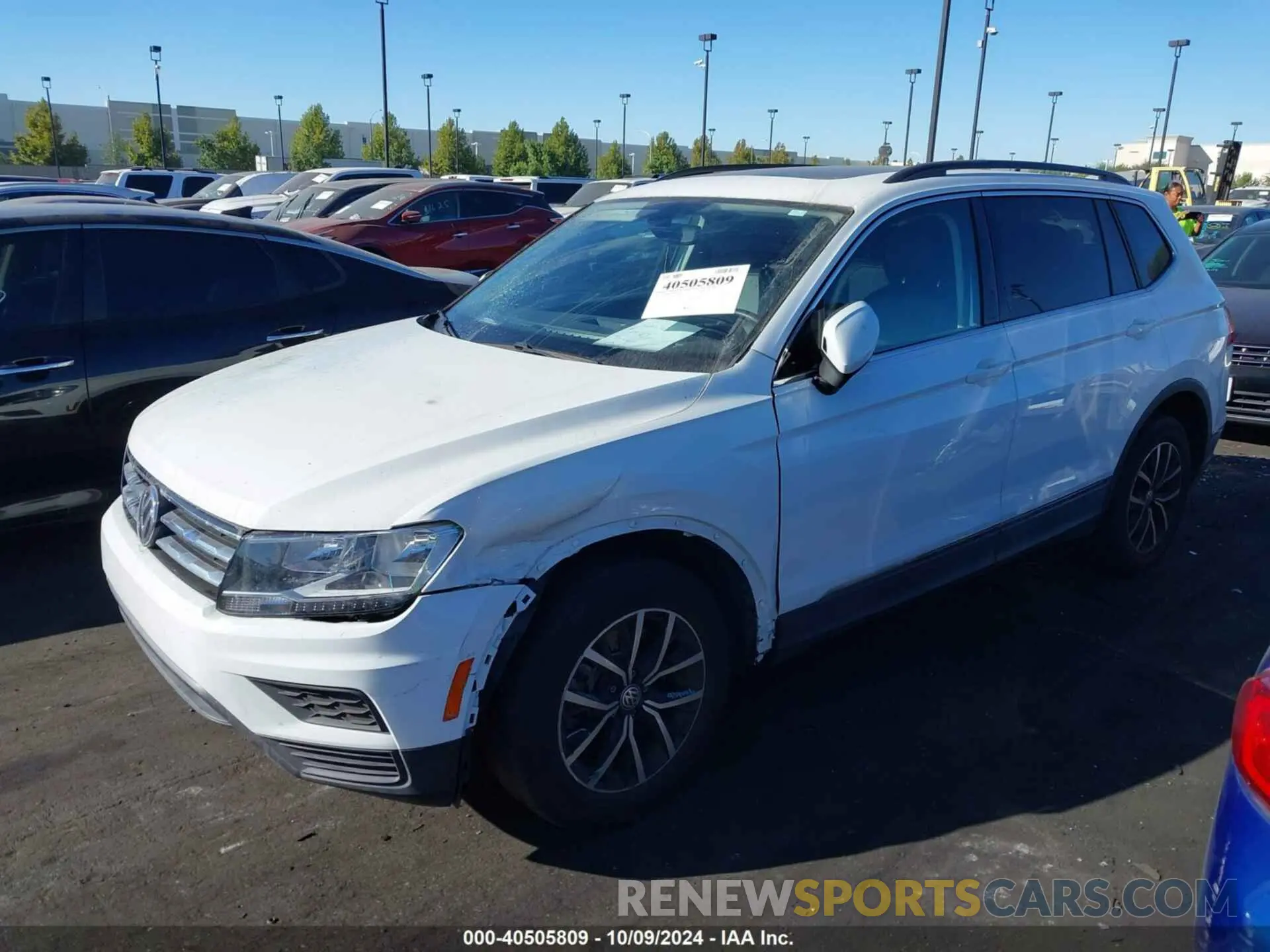 2 fotografías del automóvil dañado 3VV3B7AXXMM055698 VOLKSWAGEN TIGUAN 2021