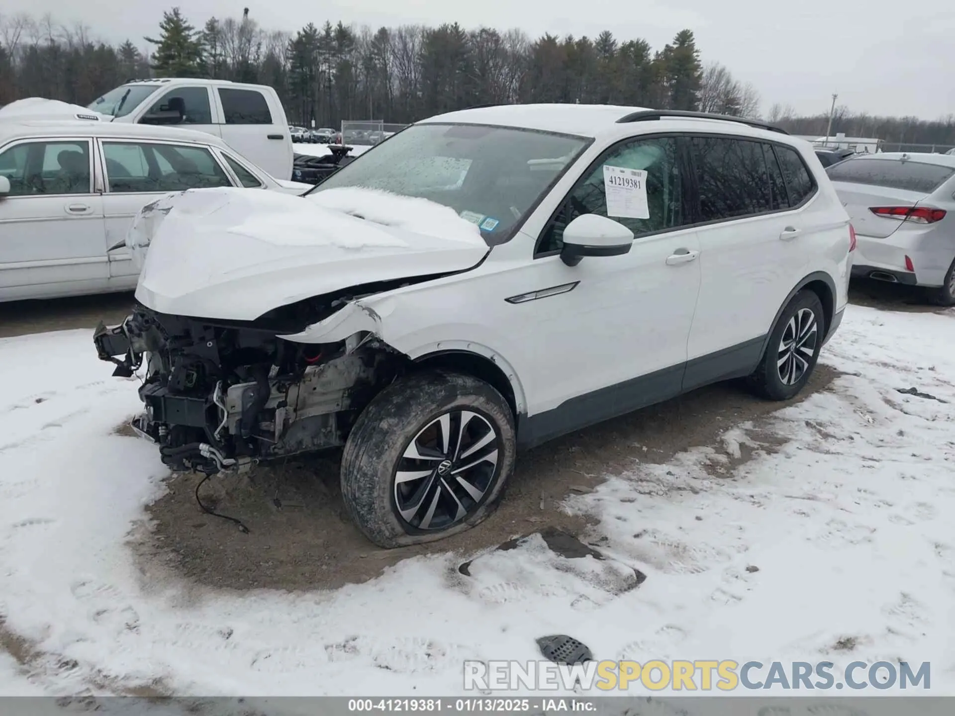 2 fotografías del automóvil dañado 3VV0B7AX2NM125909 VOLKSWAGEN TIGUAN 2022
