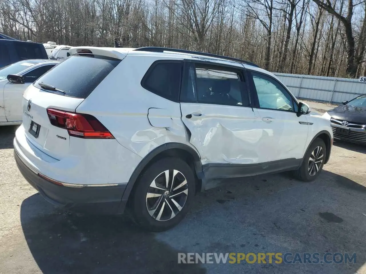 3 fotografías del automóvil dañado 3VV0B7AX6NM012996 VOLKSWAGEN TIGUAN 2022