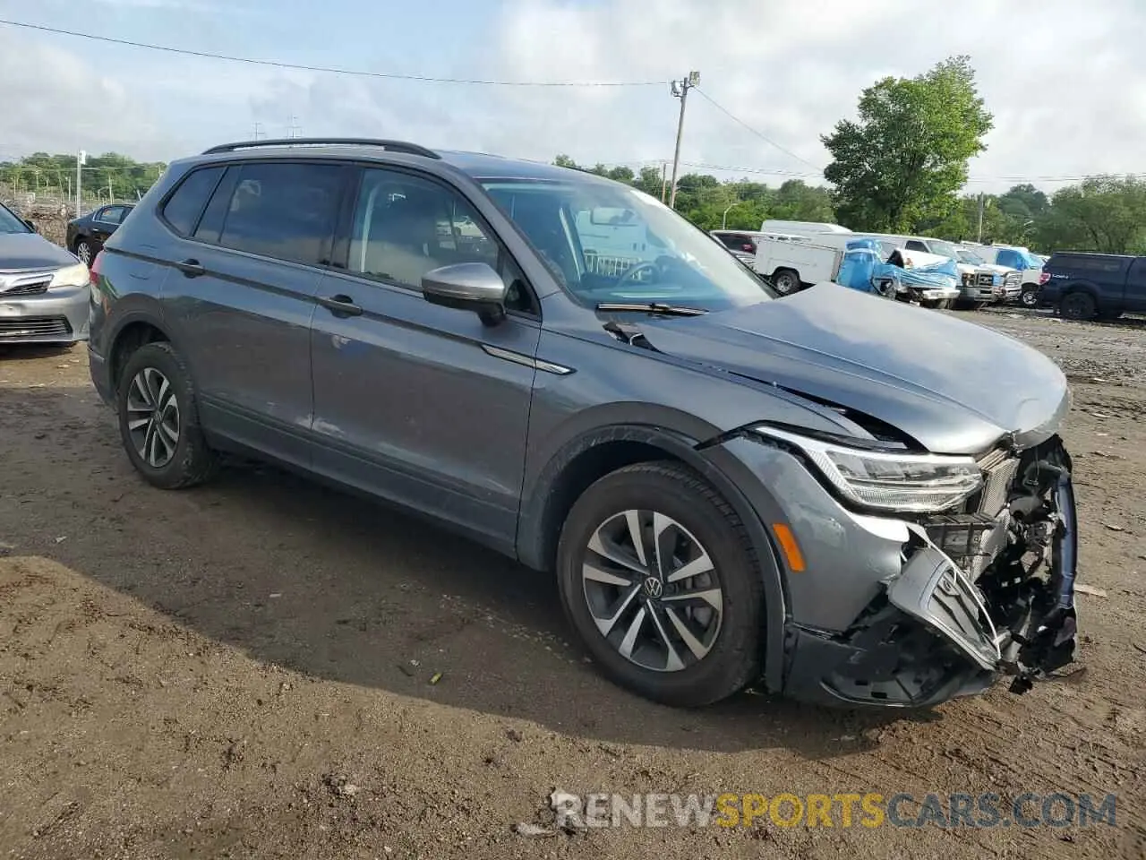 4 fotografías del automóvil dañado 3VV0B7AX7NM173857 VOLKSWAGEN TIGUAN 2022