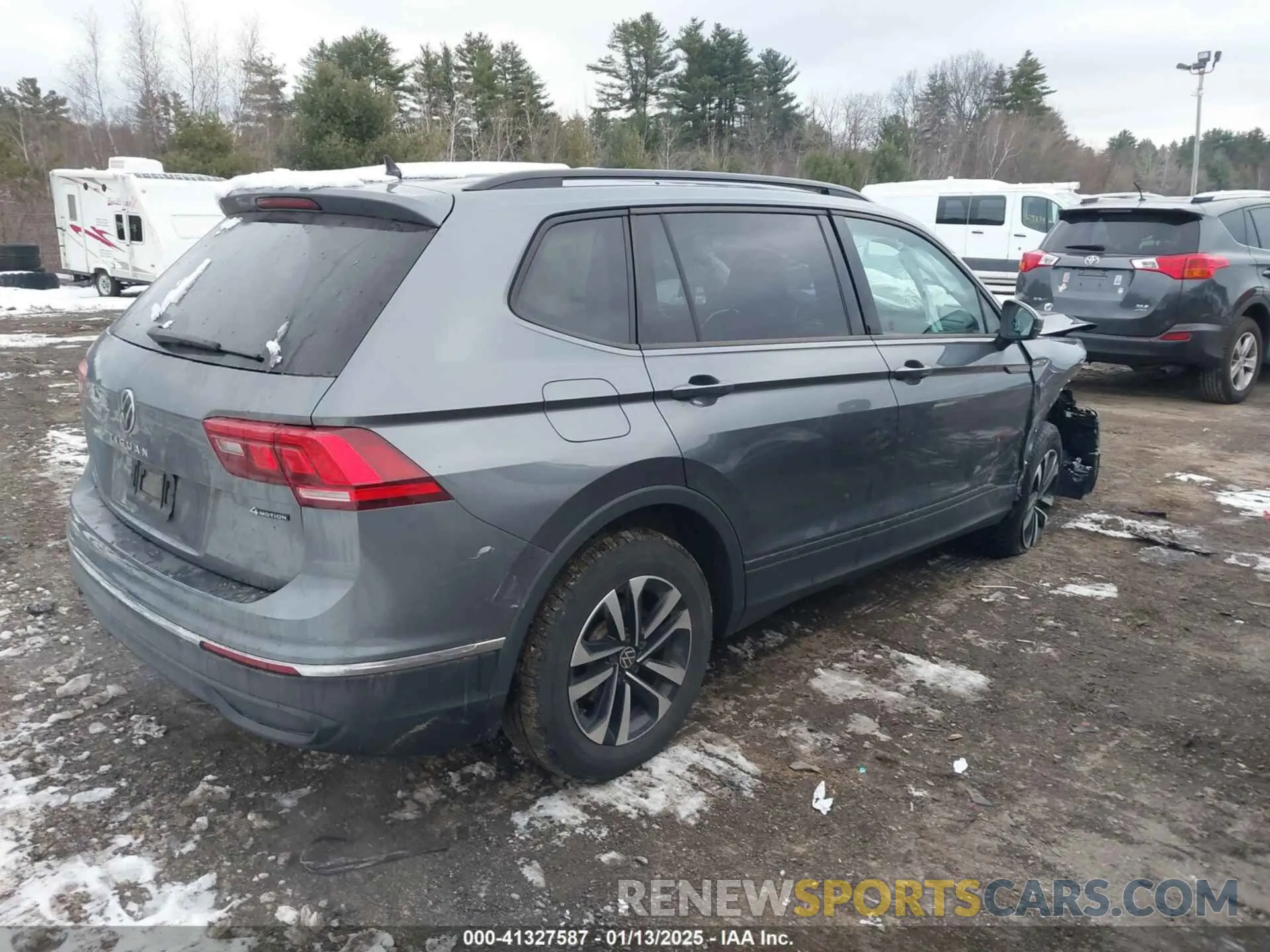 4 fotografías del automóvil dañado 3VV0B7AX9NM032305 VOLKSWAGEN TIGUAN 2022