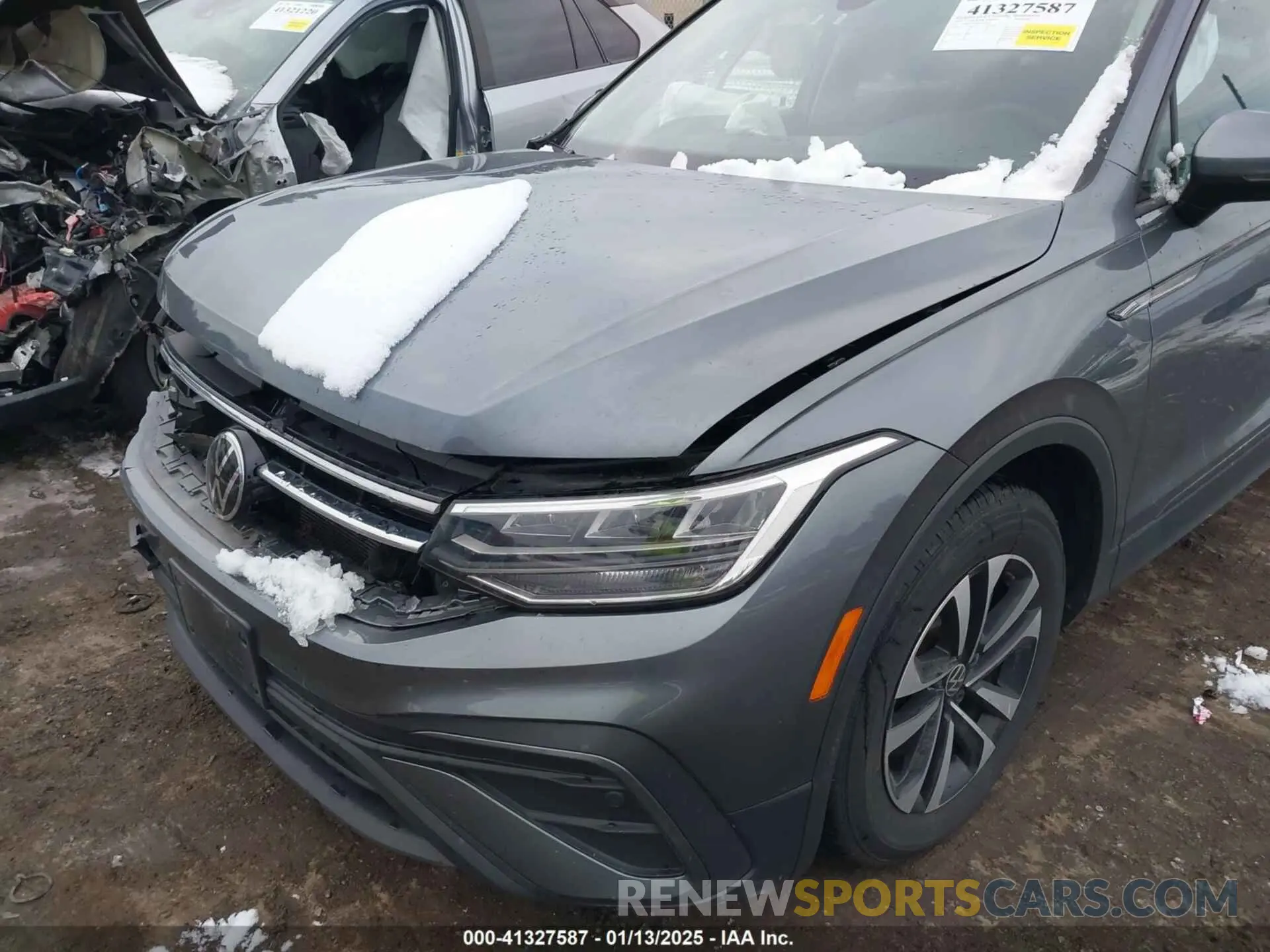 6 fotografías del automóvil dañado 3VV0B7AX9NM032305 VOLKSWAGEN TIGUAN 2022